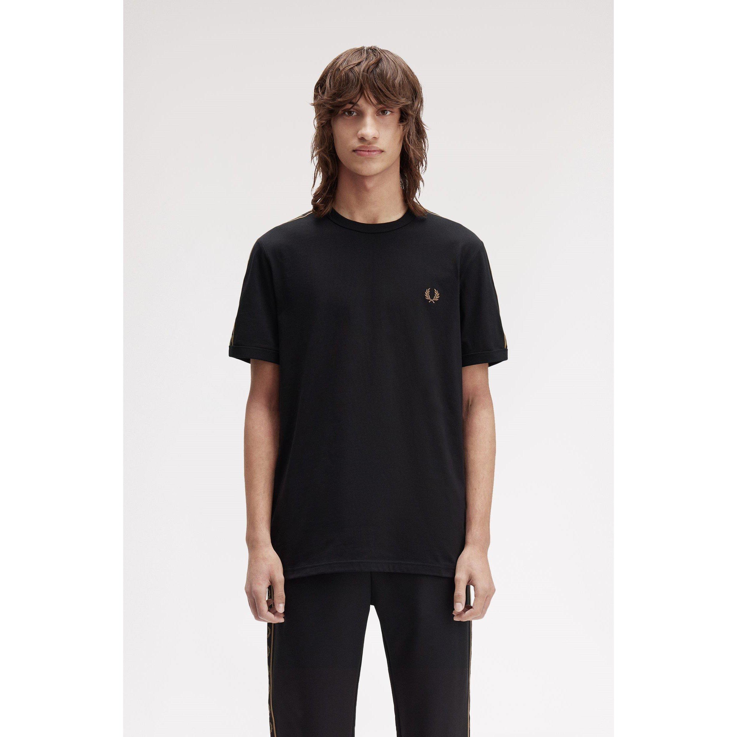 Black/Shade S77 - Fred Perry - Tape Tee - 3
