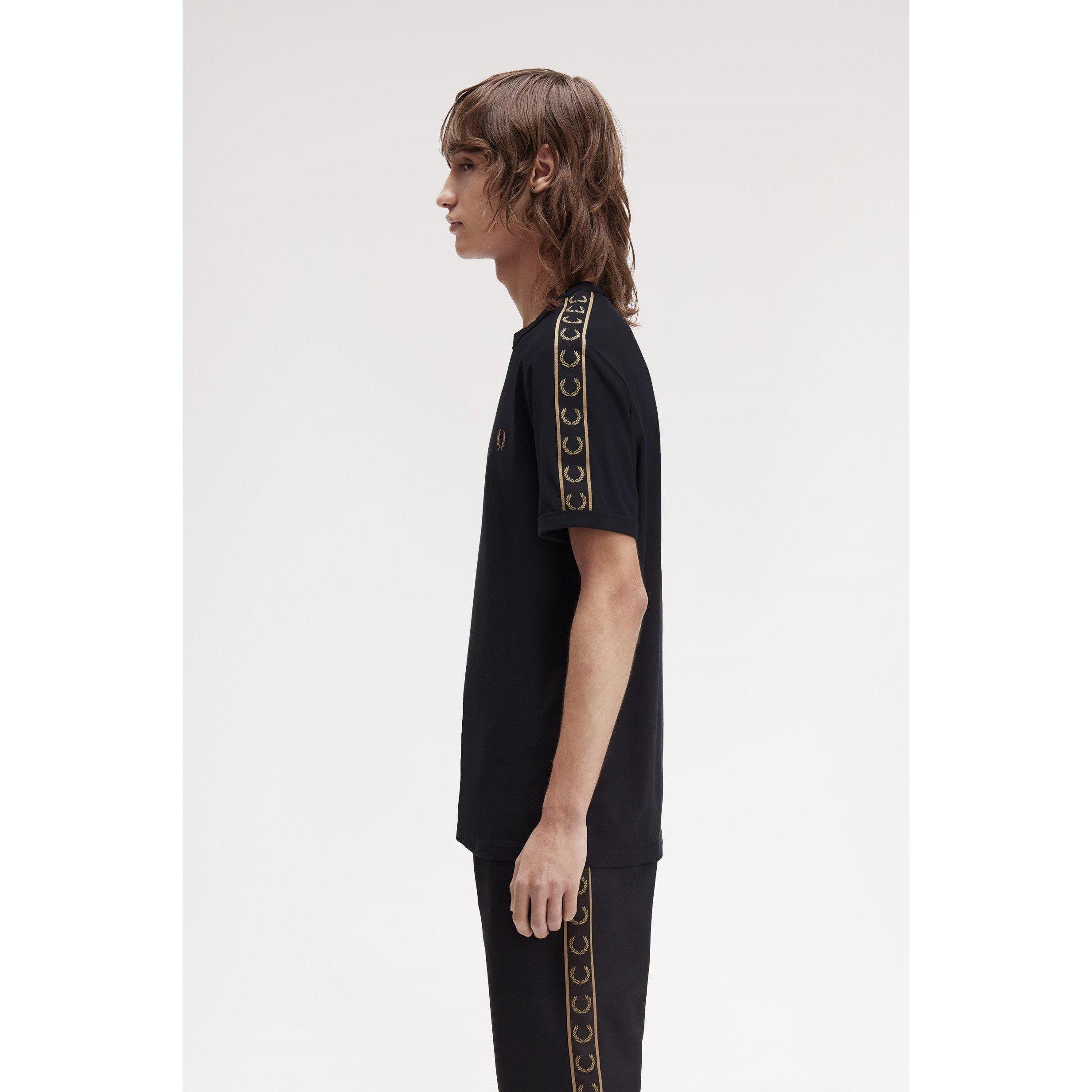 Black/Shade S77 - Fred Perry - Tape Tee - 4