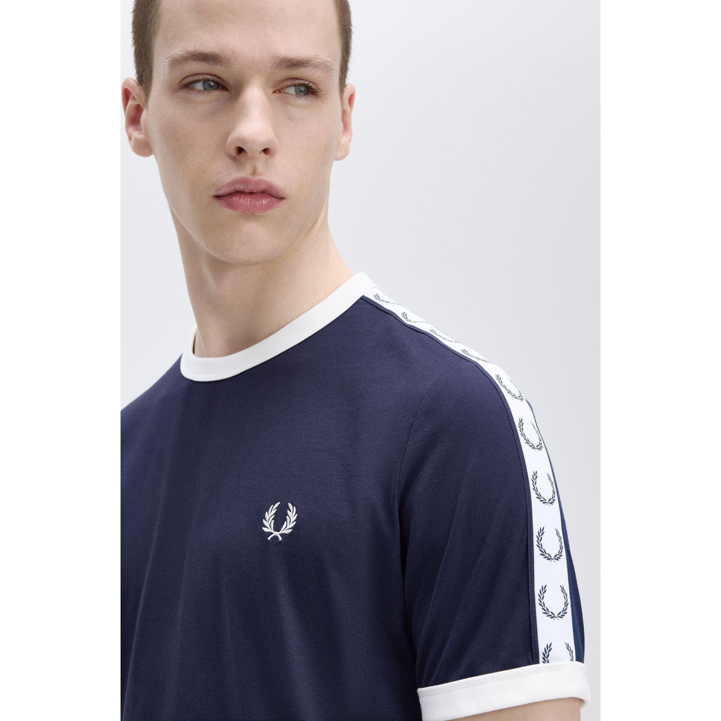 Carbon Blue 266 - Fred Perry - Tape Tee - 3