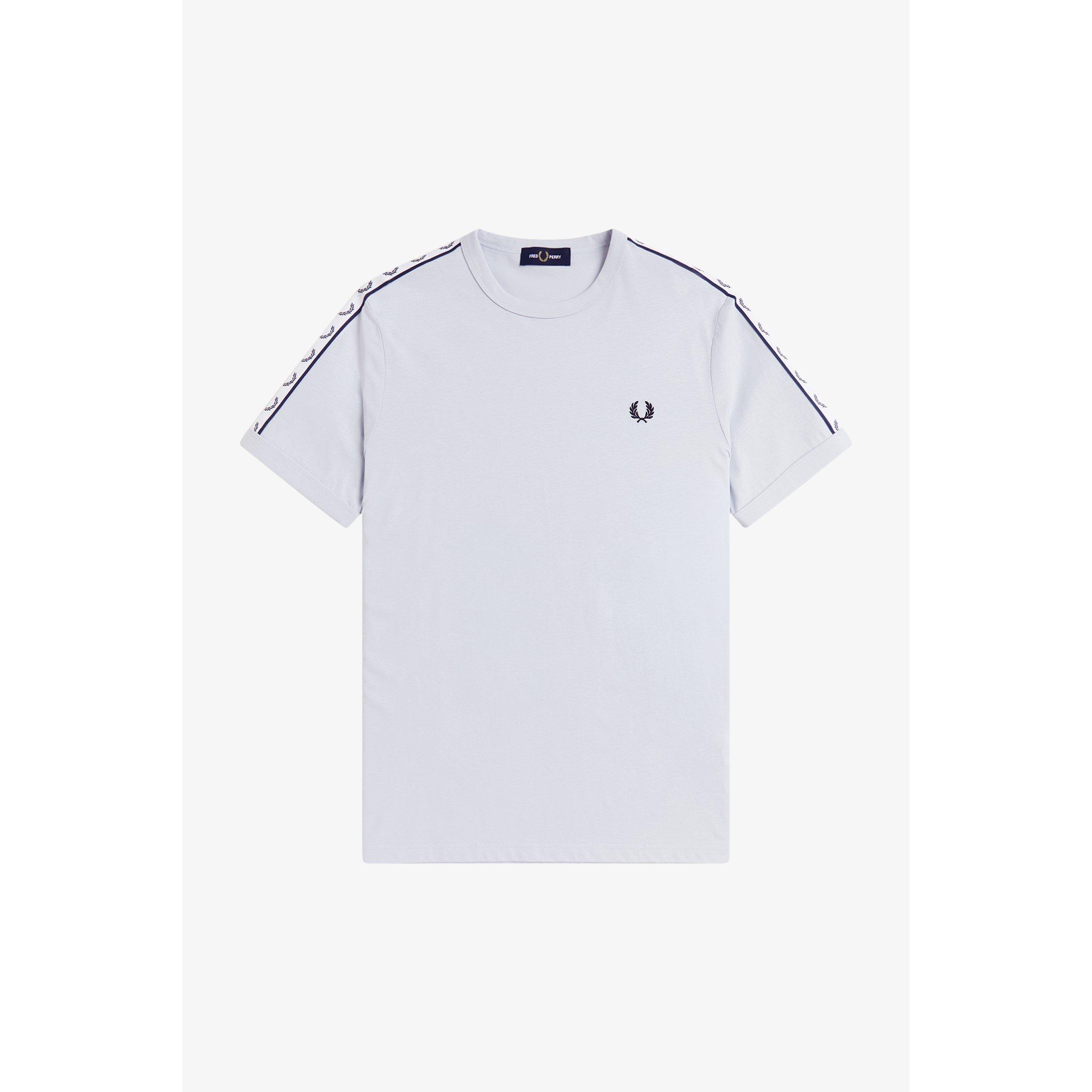 Fred Perry Men's Tape Tee - Dusky Blue 28A - XL