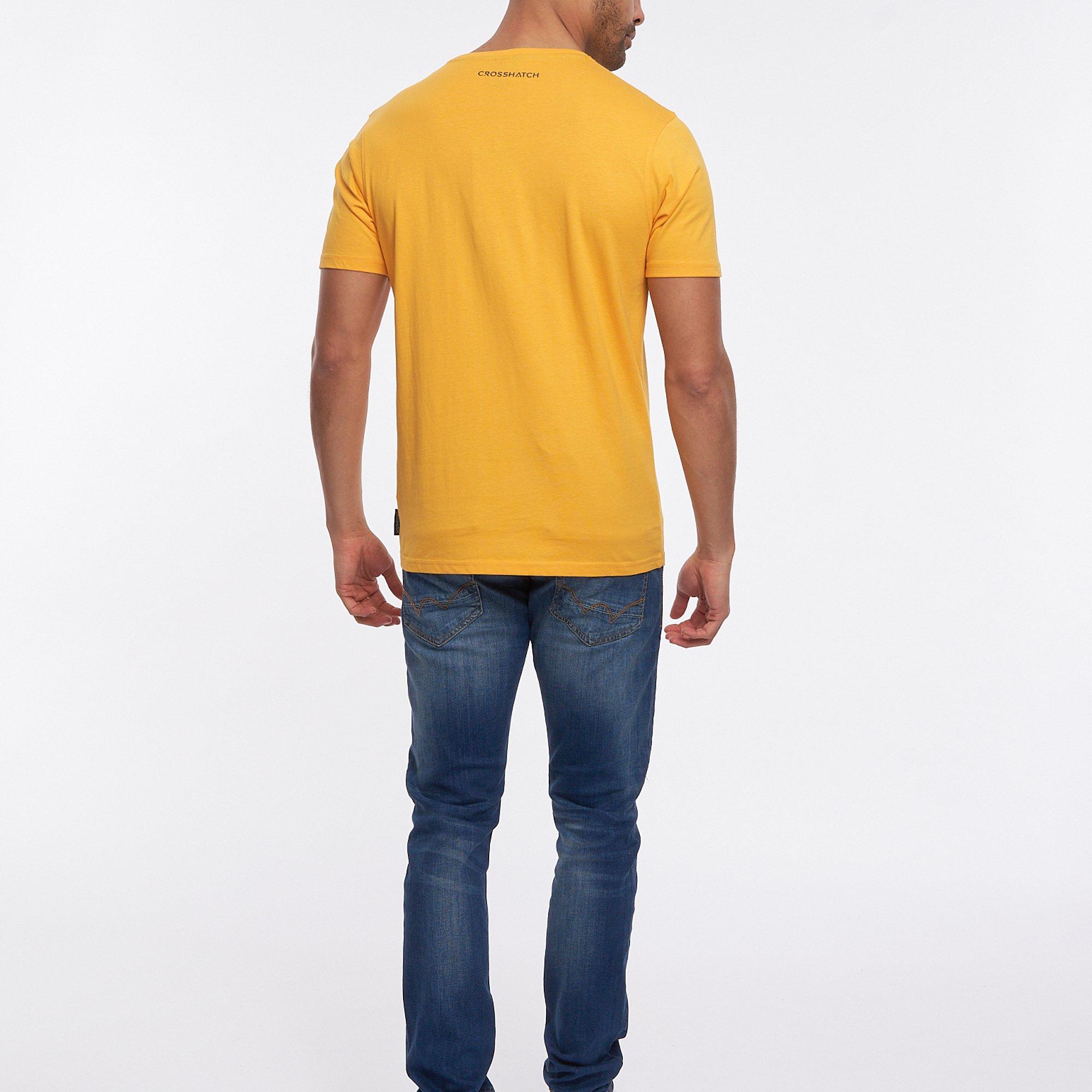 Geel - Crosshatch - Logo Short Sleeve T-Shirt Mens - 3