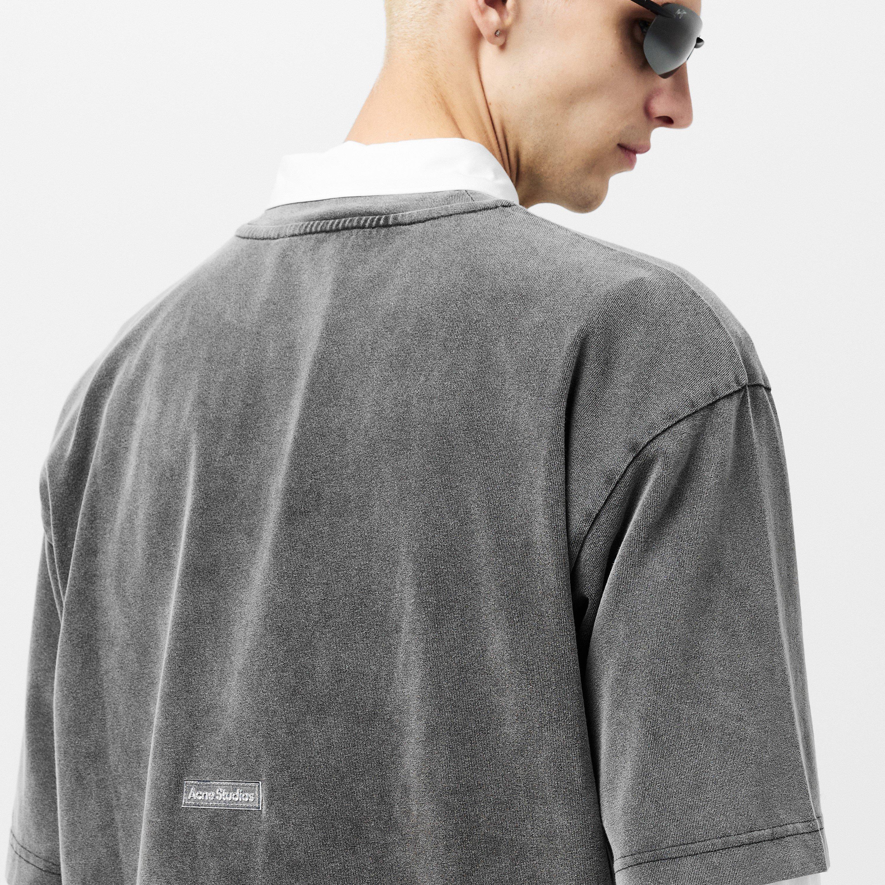 Faded Black - Acne Studios - Men's Relax Crew Oversized T-Shirt - 5