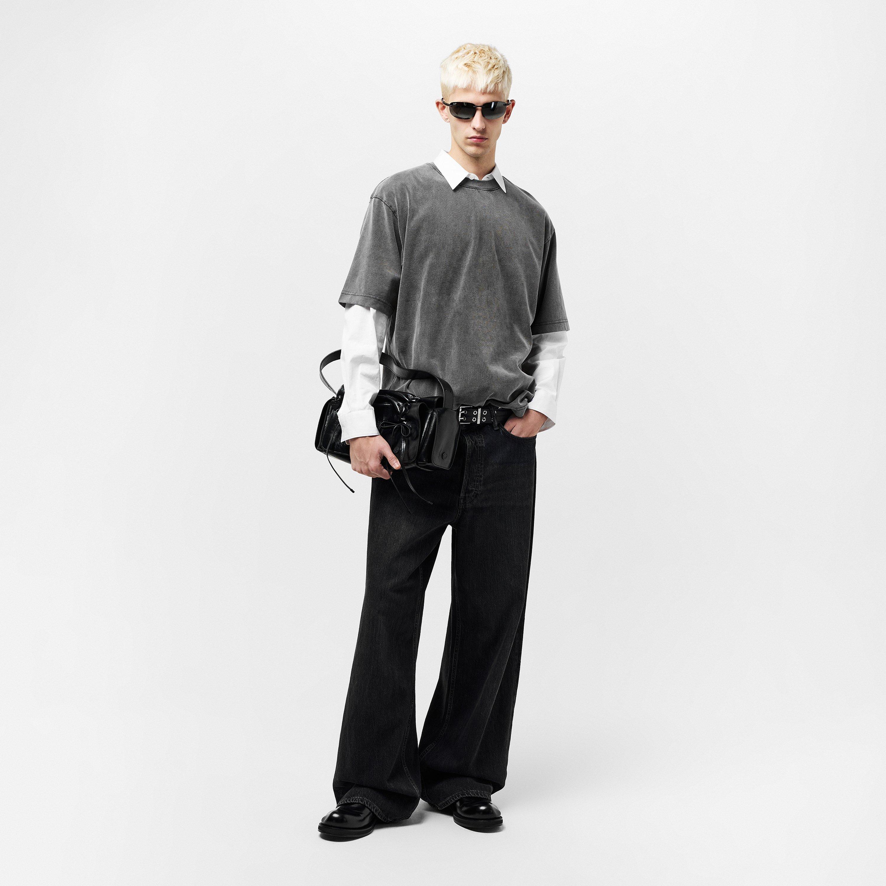 Faded Black - Acne Studios - Men's Relax Crew Oversized T-Shirt - 6