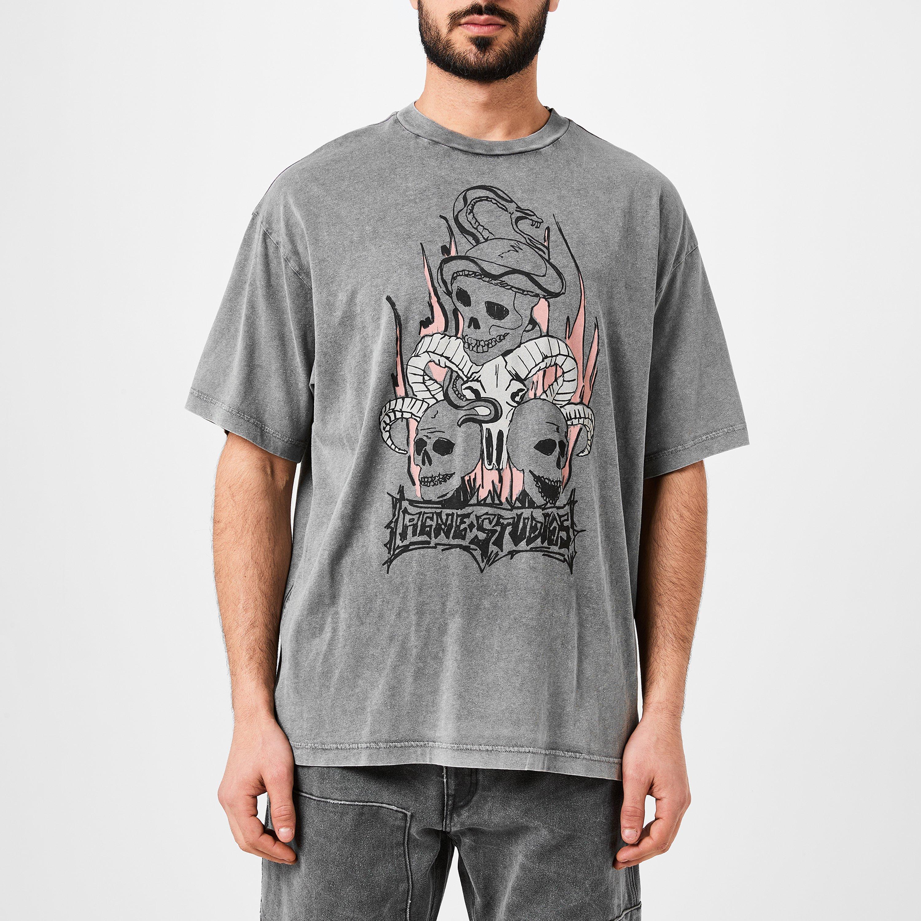 Black - Acne Studios - Skull T-Shirt - 1