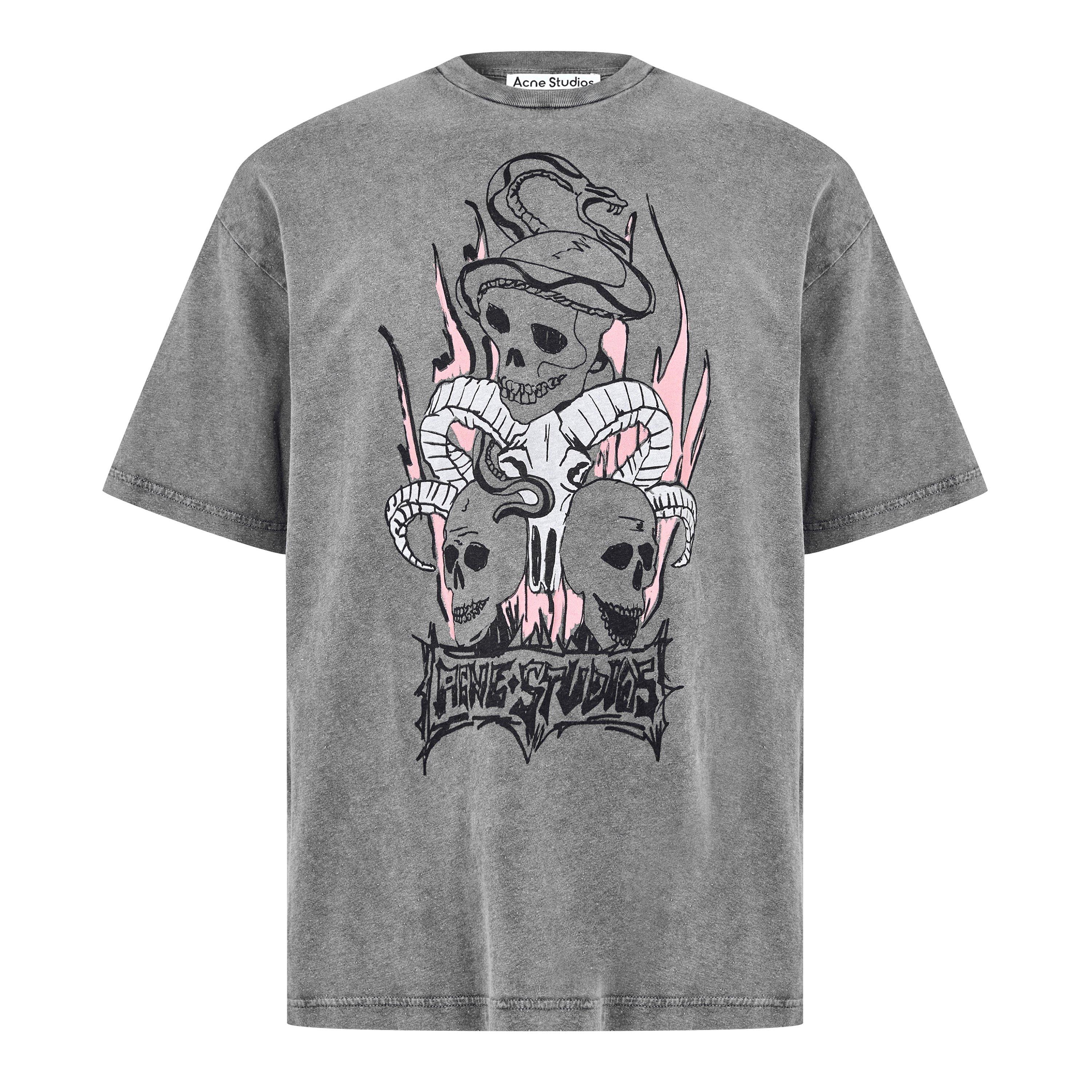 Black - Acne Studios - Skull T-Shirt - 5