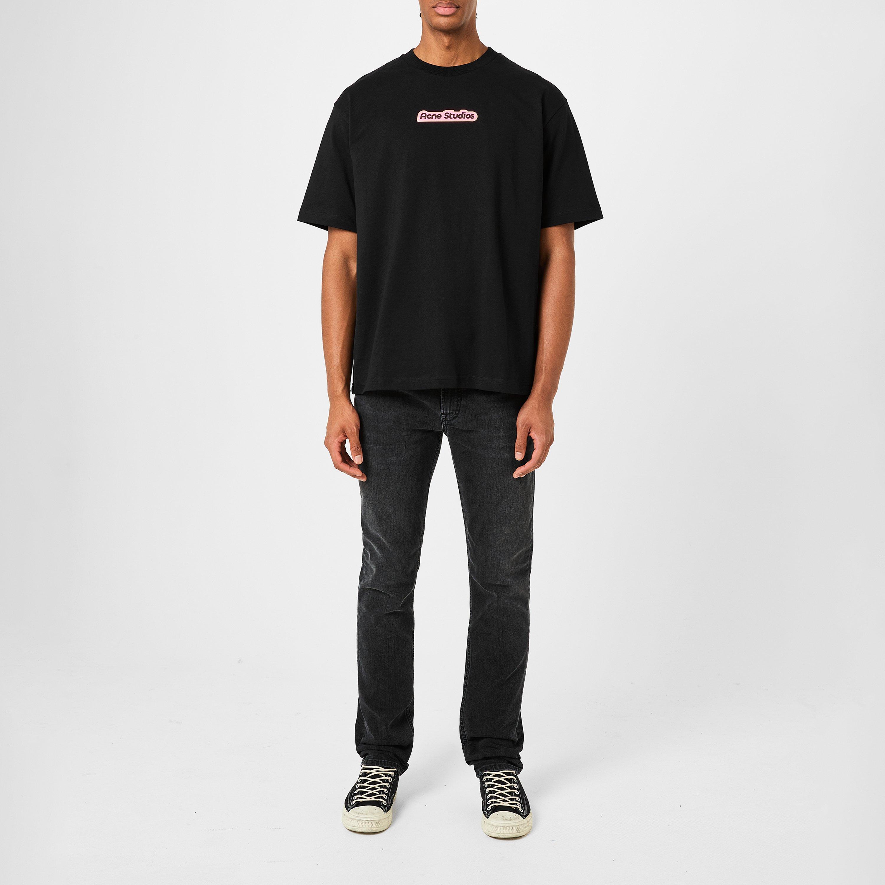 Black - Acne Studios - Men's Patch Logo Oversized T-Shirt - 4