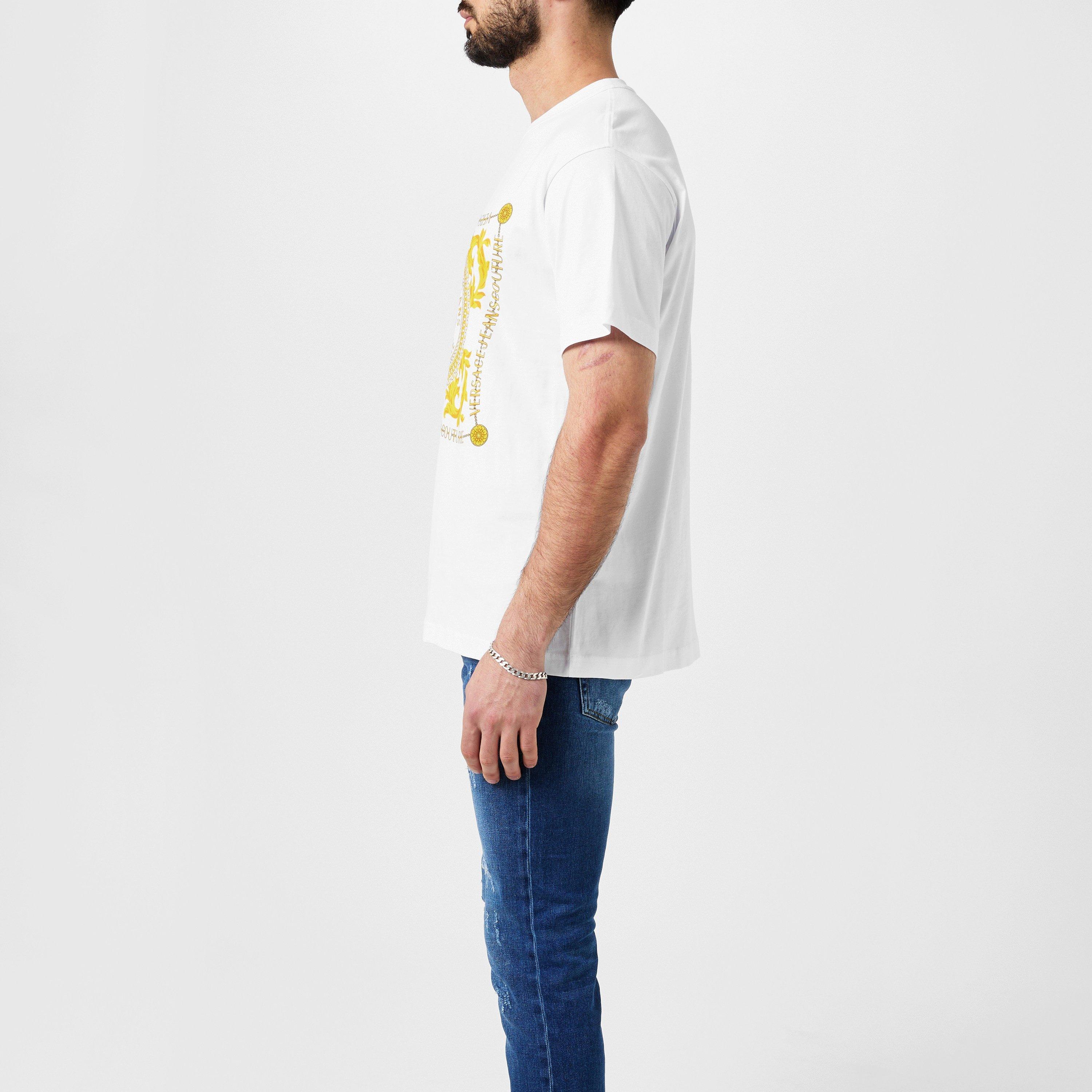 White/Gold - Versace Jeans Couture - Foulard T-Shirt - 2