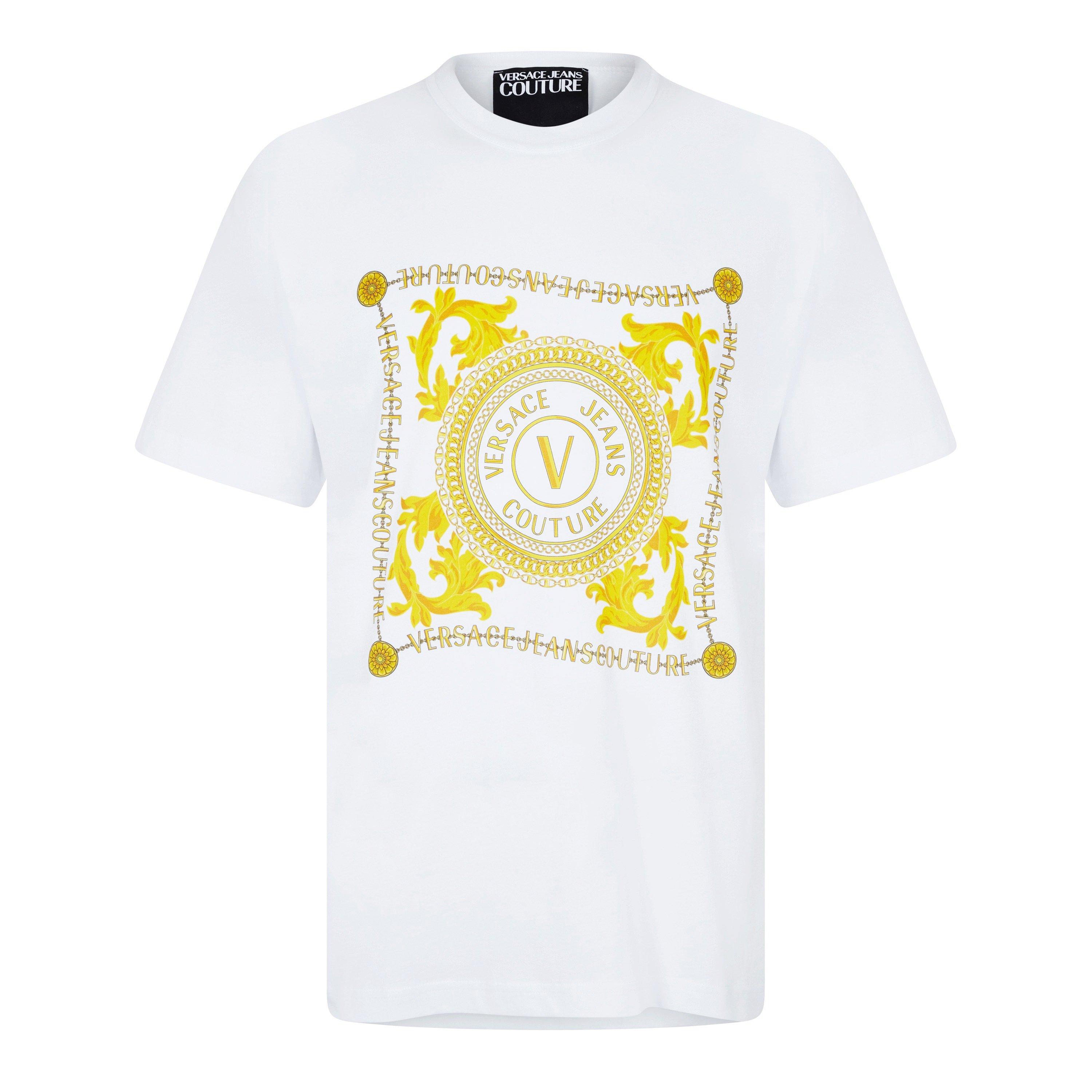 White/Gold - Versace Jeans Couture - Foulard T-Shirt - 5
