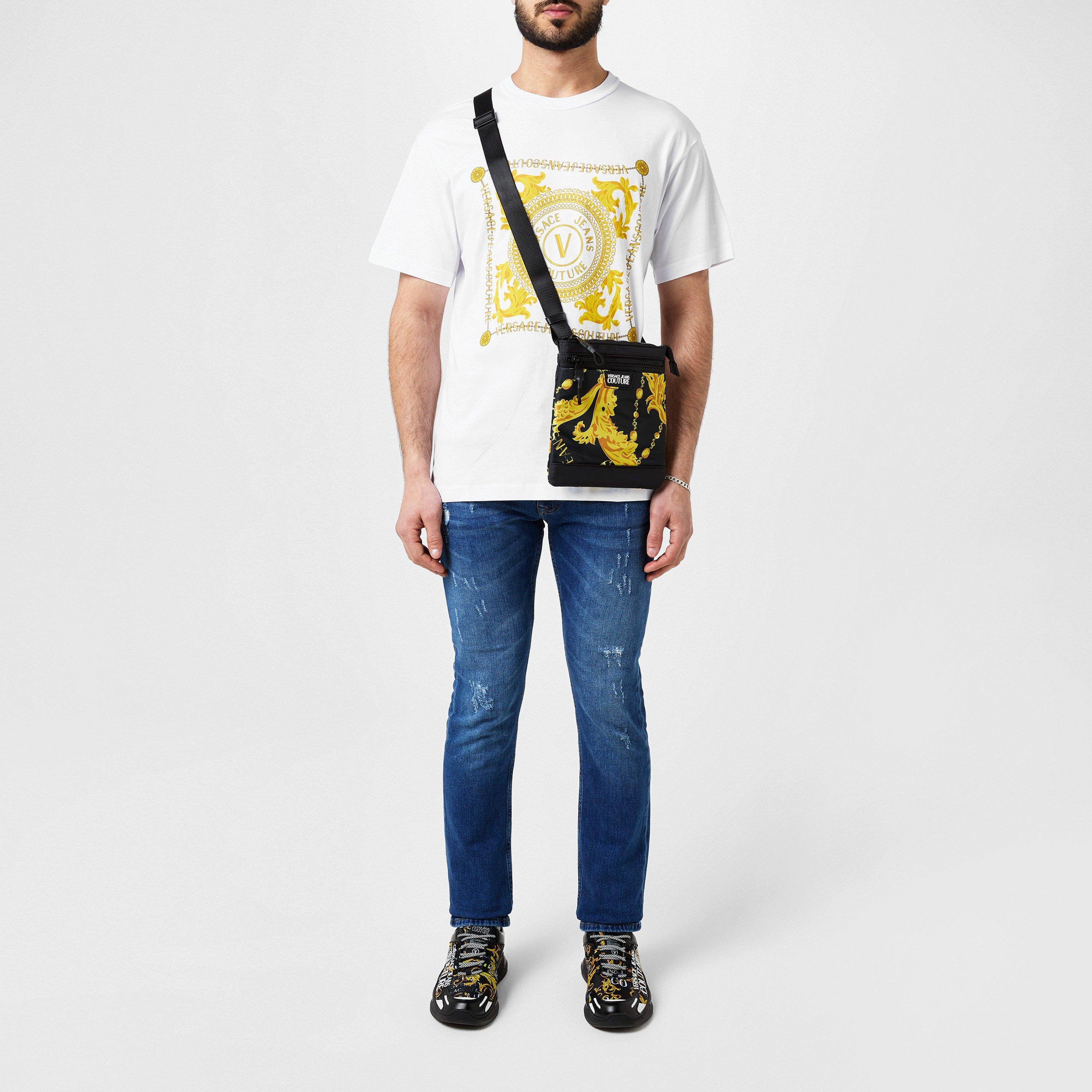 White/Gold - Versace Jeans Couture - Foulard T-Shirt - 4