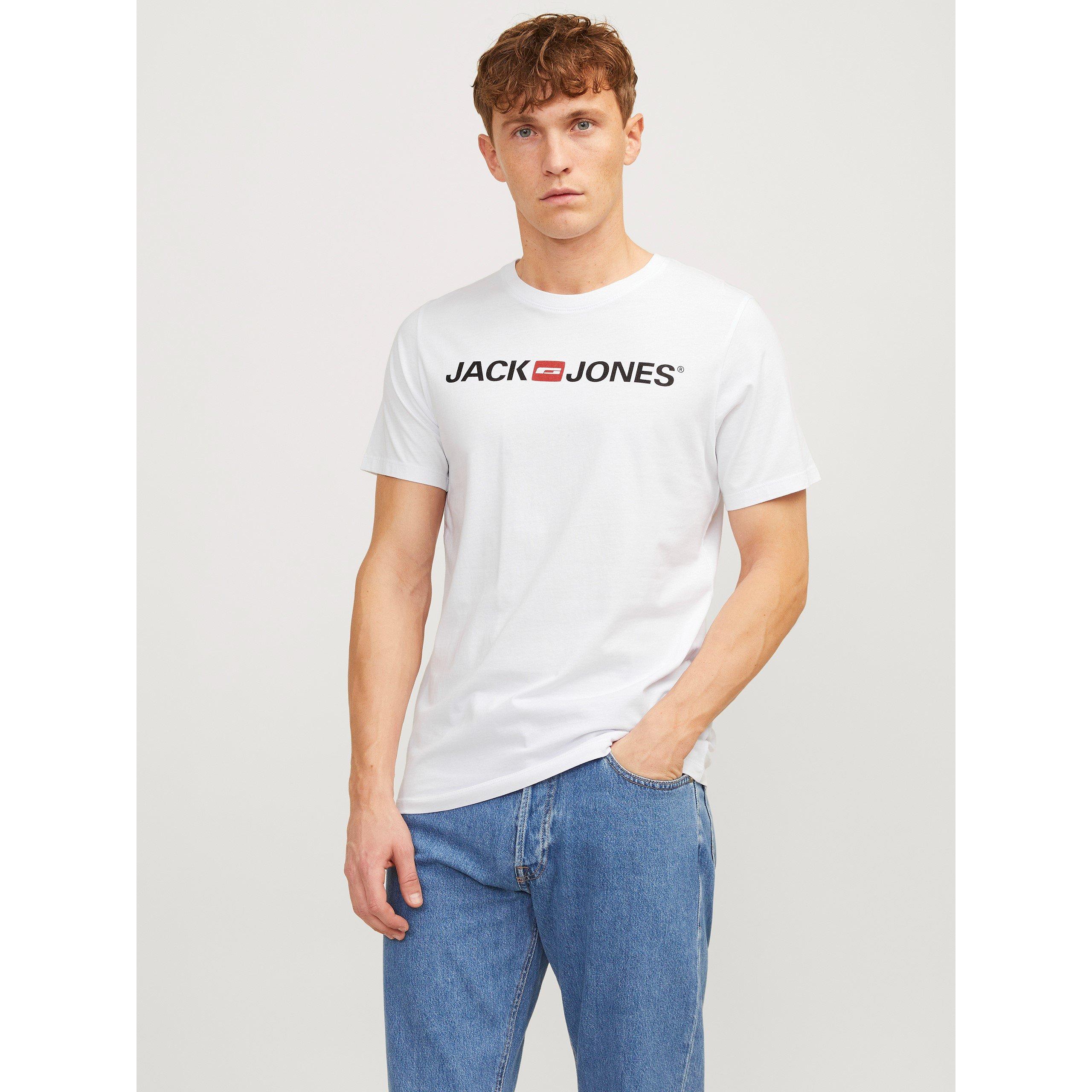 Weiß - Jack and Jones - Corp Logo 3-Pack T-Shirt Mens - 4