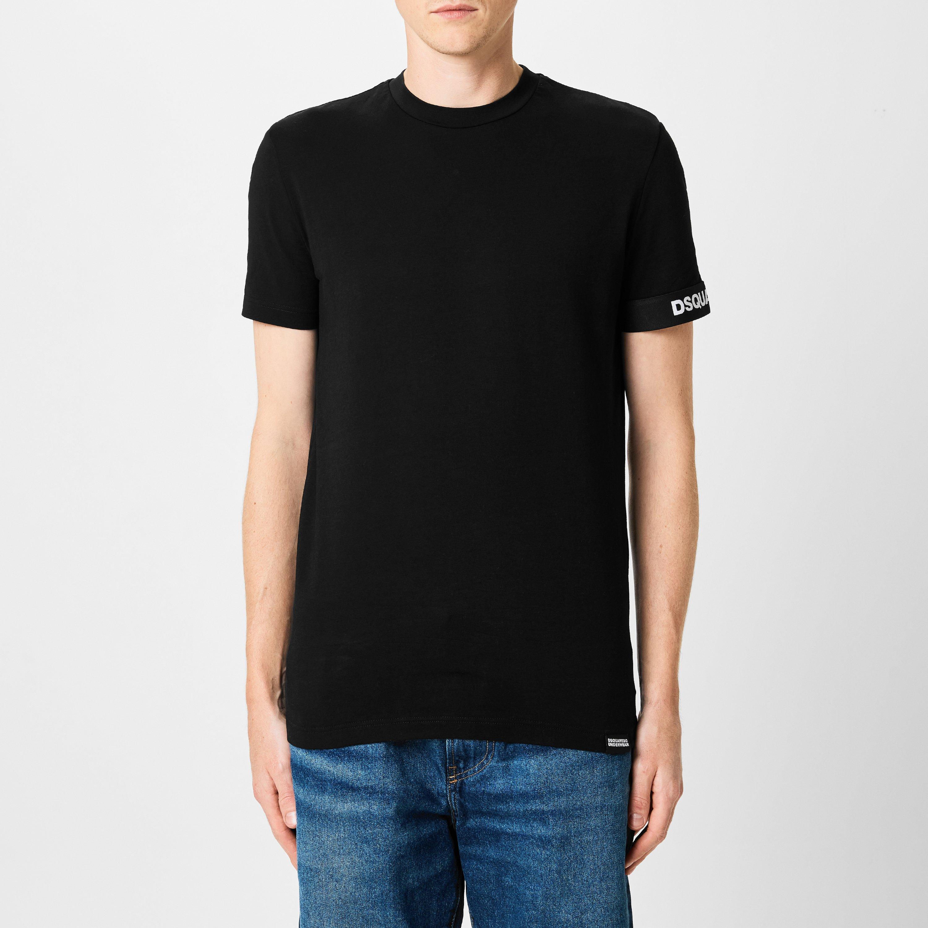 Black - DSquared2 - Logo Band T-Shirt - 3