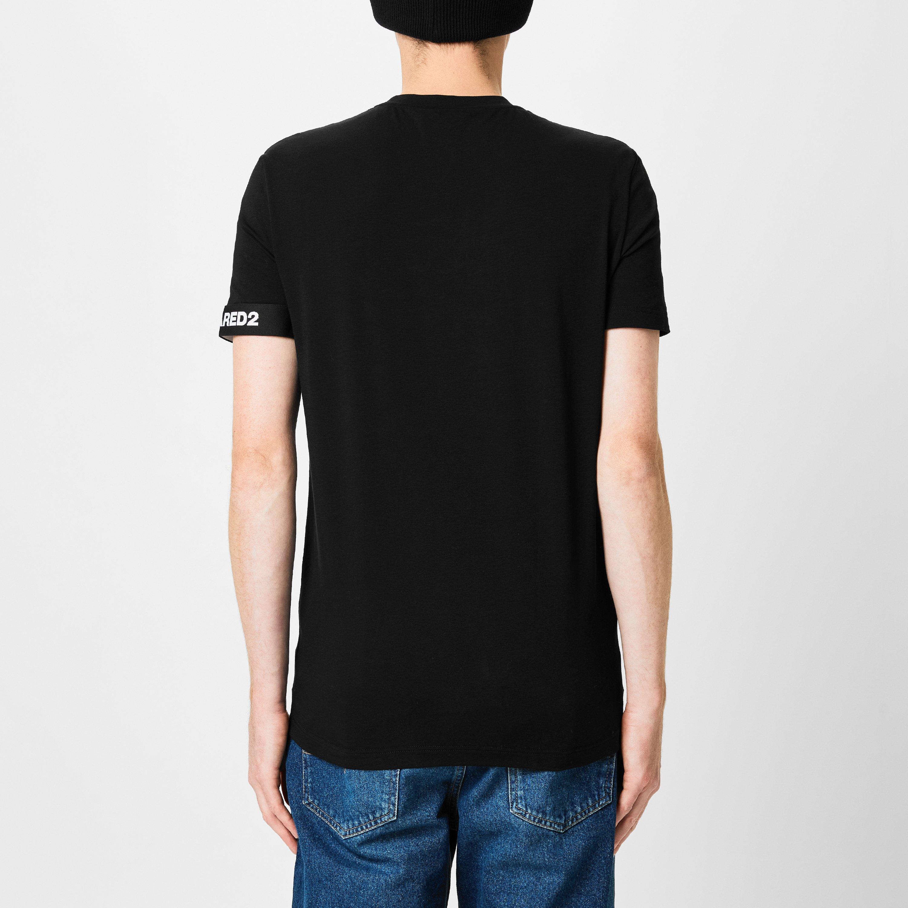 Black - DSquared2 - Logo Band T-Shirt - 4