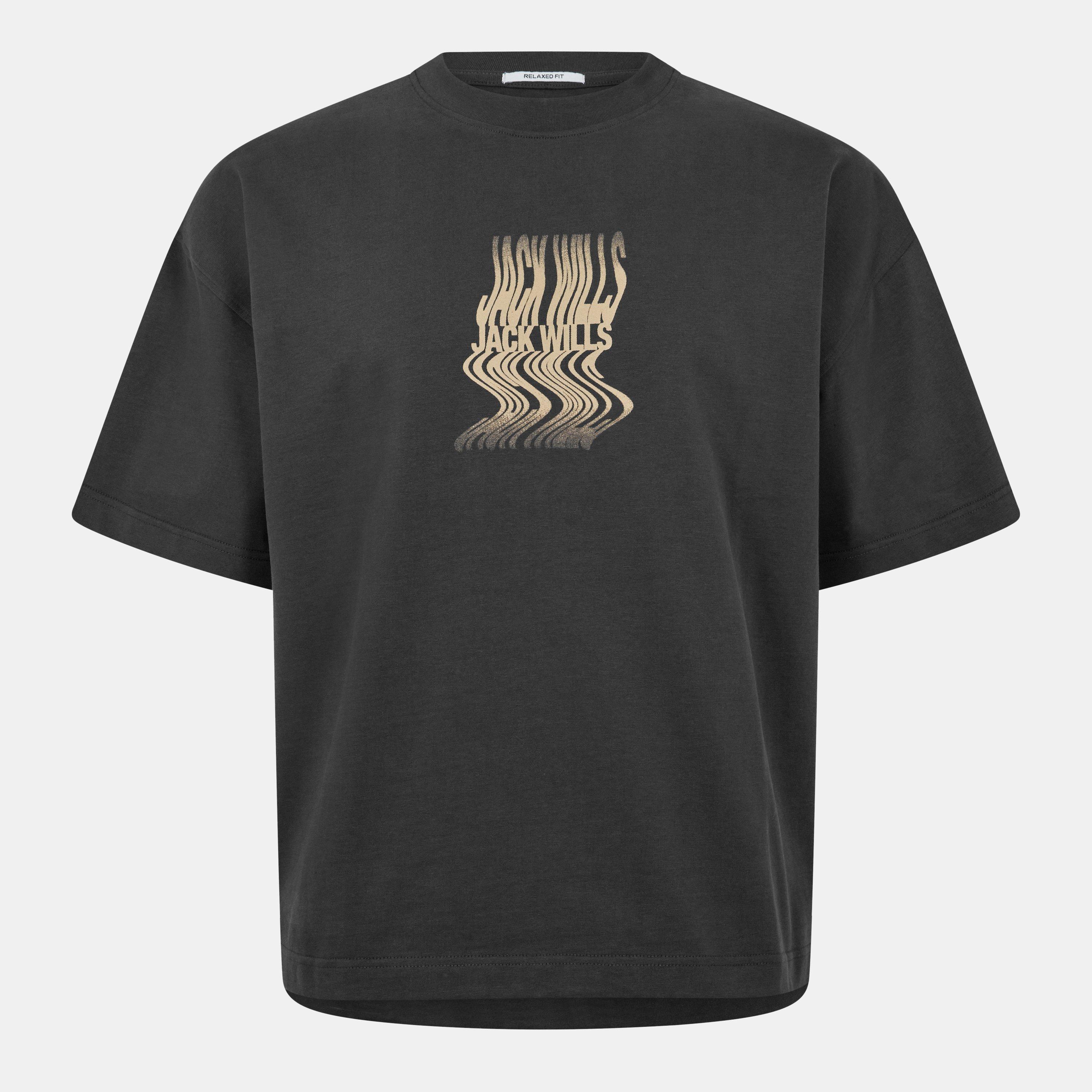 Washed Black - Jack Wills - JW Distort Regular Fit T-Shirt - 2