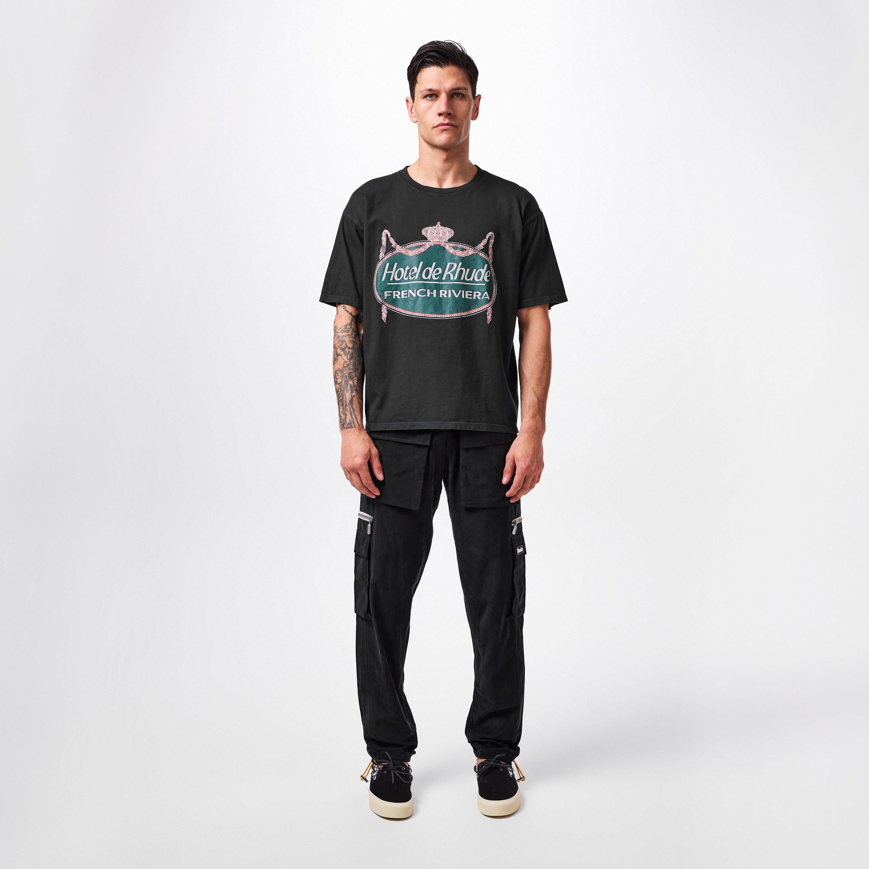 VTG Black 0610 - Rhude - Men's Riviera Regular Fit T-Shirt - 4