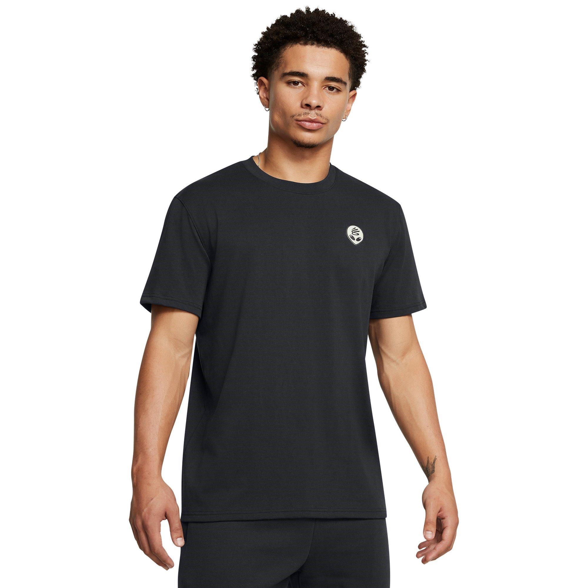 Sort/Grøn - Under Armour - Curry Alien Heavyweight T-Shirt Mens - 2