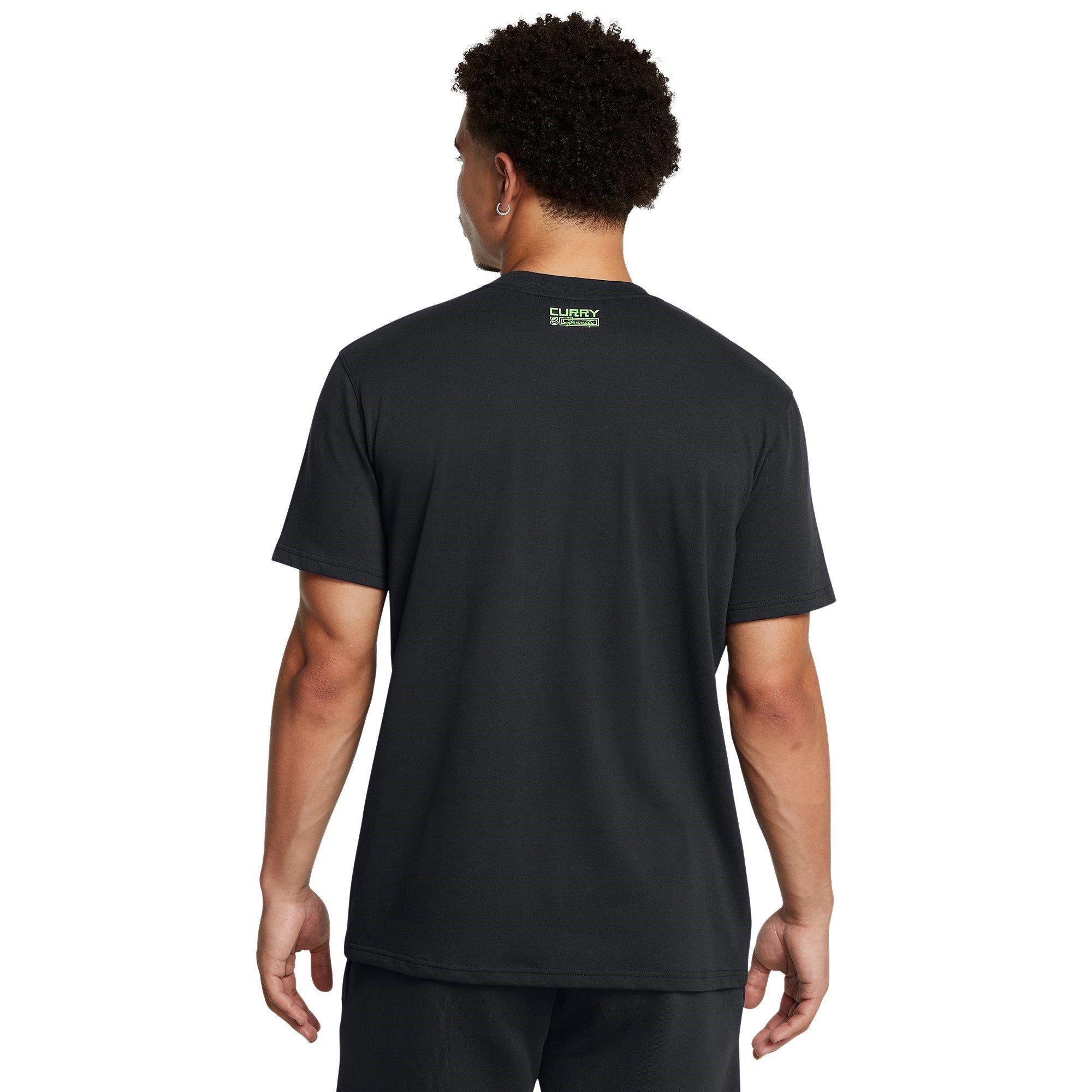 Sort/Grøn - Under Armour - Curry Alien Heavyweight T-Shirt Mens - 3