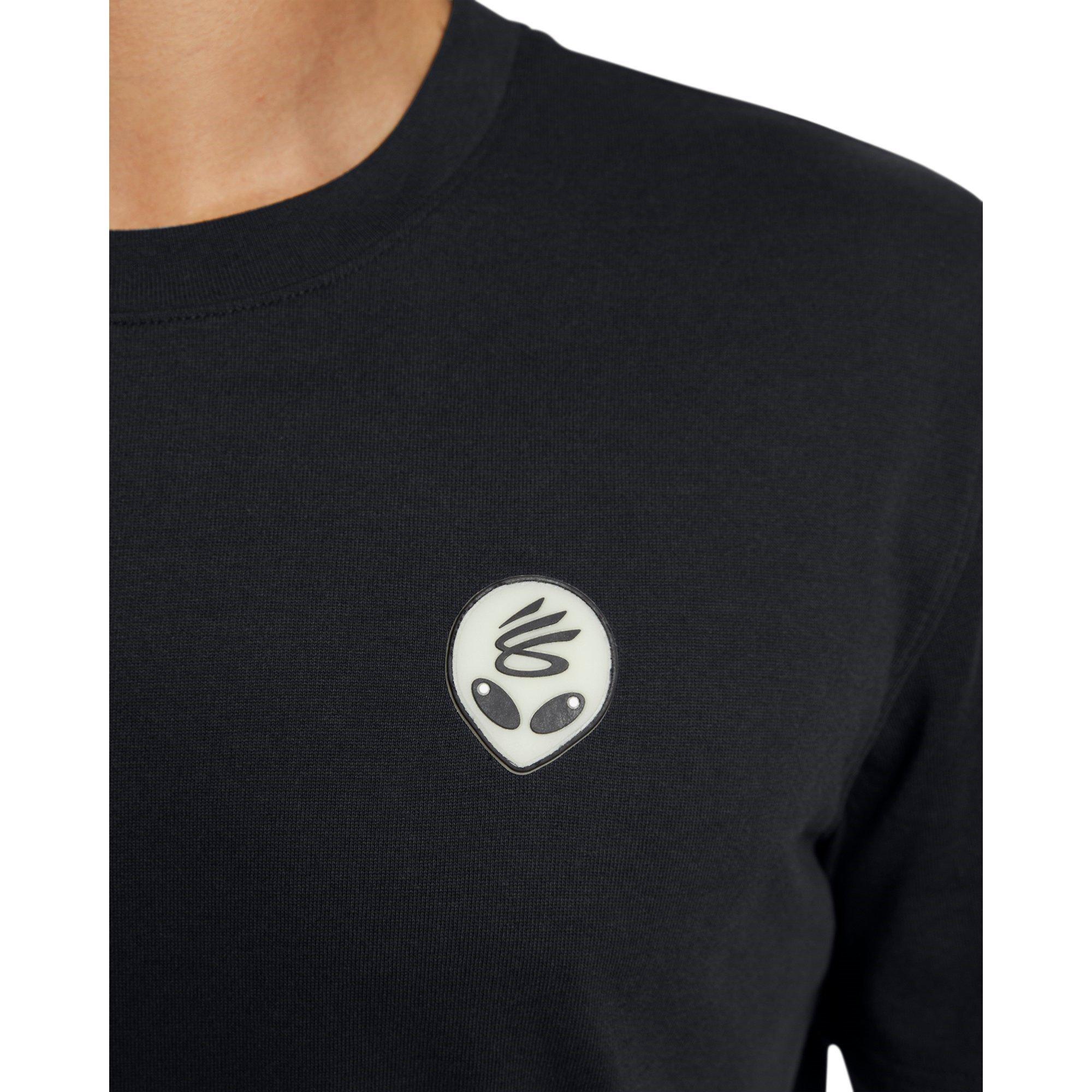 Sort/Grøn - Under Armour - Curry Alien Heavyweight T-Shirt Mens - 5