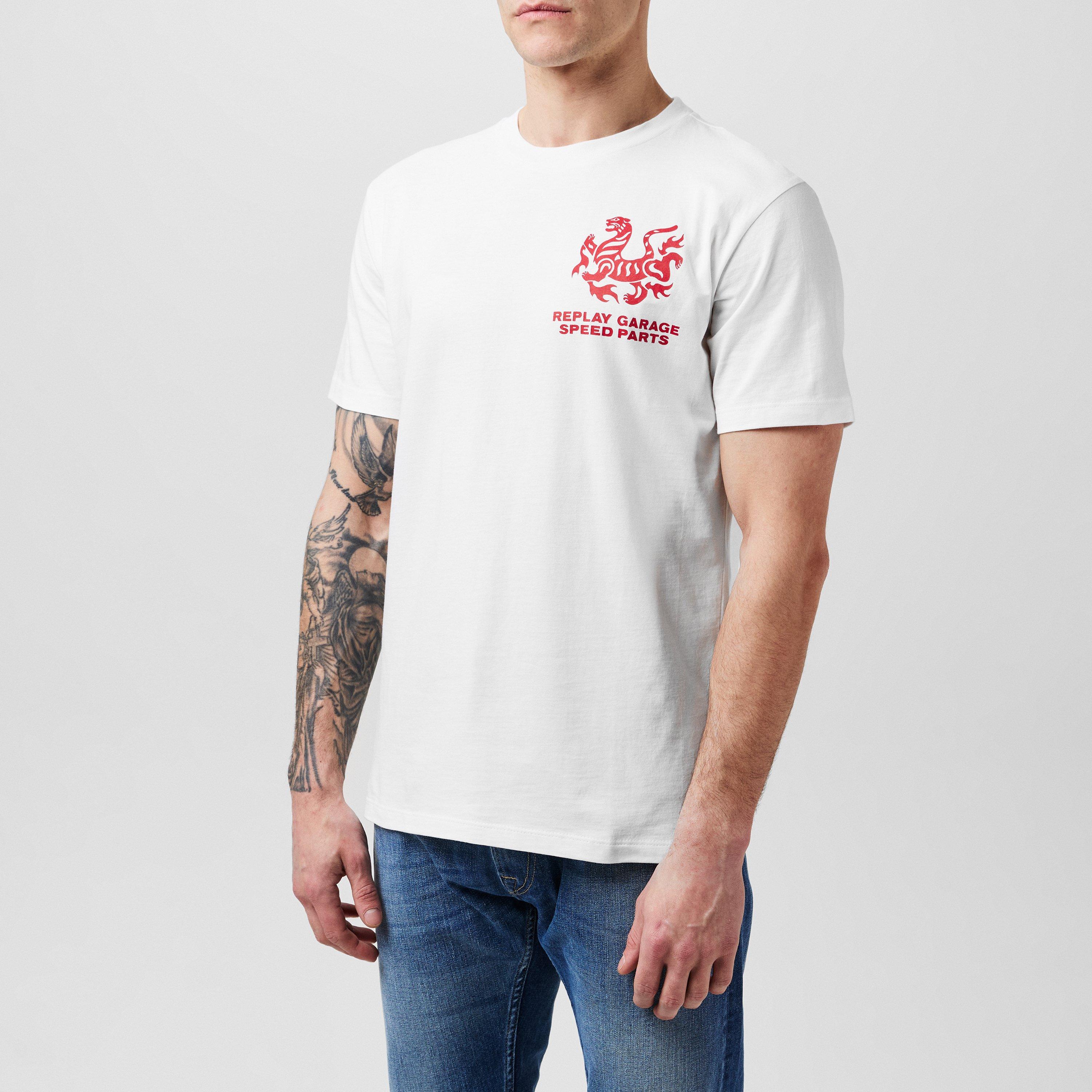 【REPLAY】★Moto Square Logo T-Shir★ Replay | Moto Square Logo | Regular Fit T-Shirts | Cruise