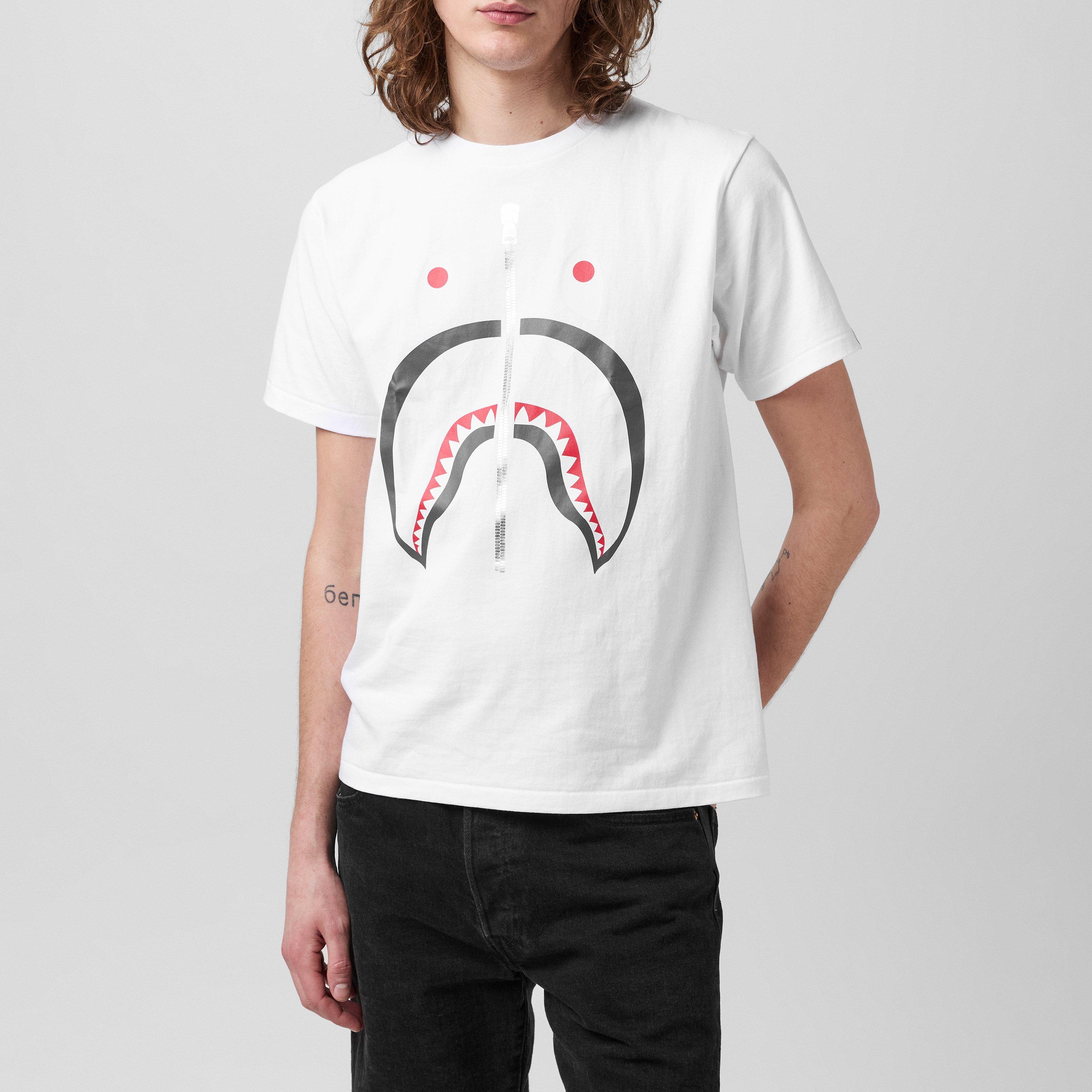 White - A Bathing Ape - Shark T-Shirt - 3