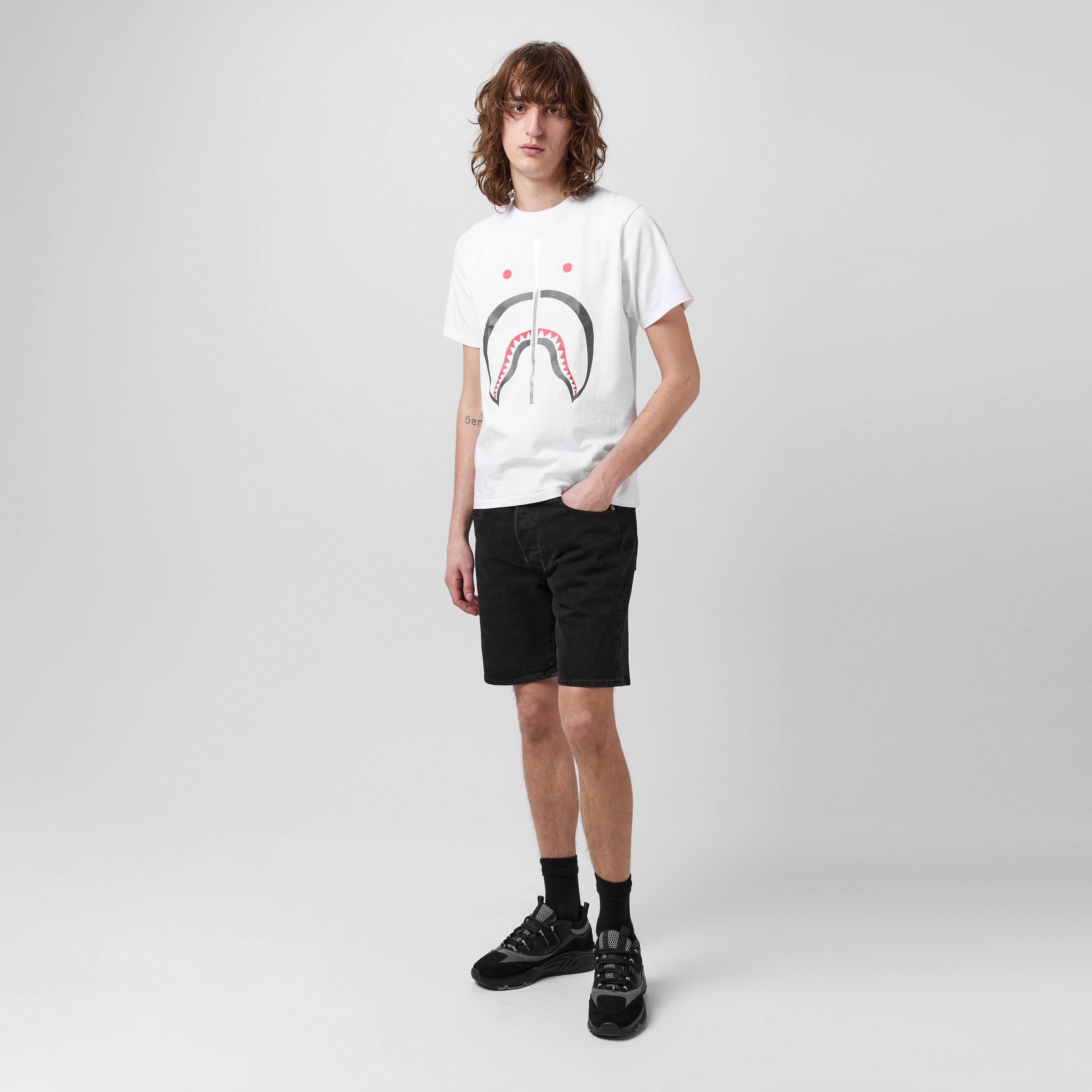 White - A Bathing Ape - Shark T-Shirt - 5