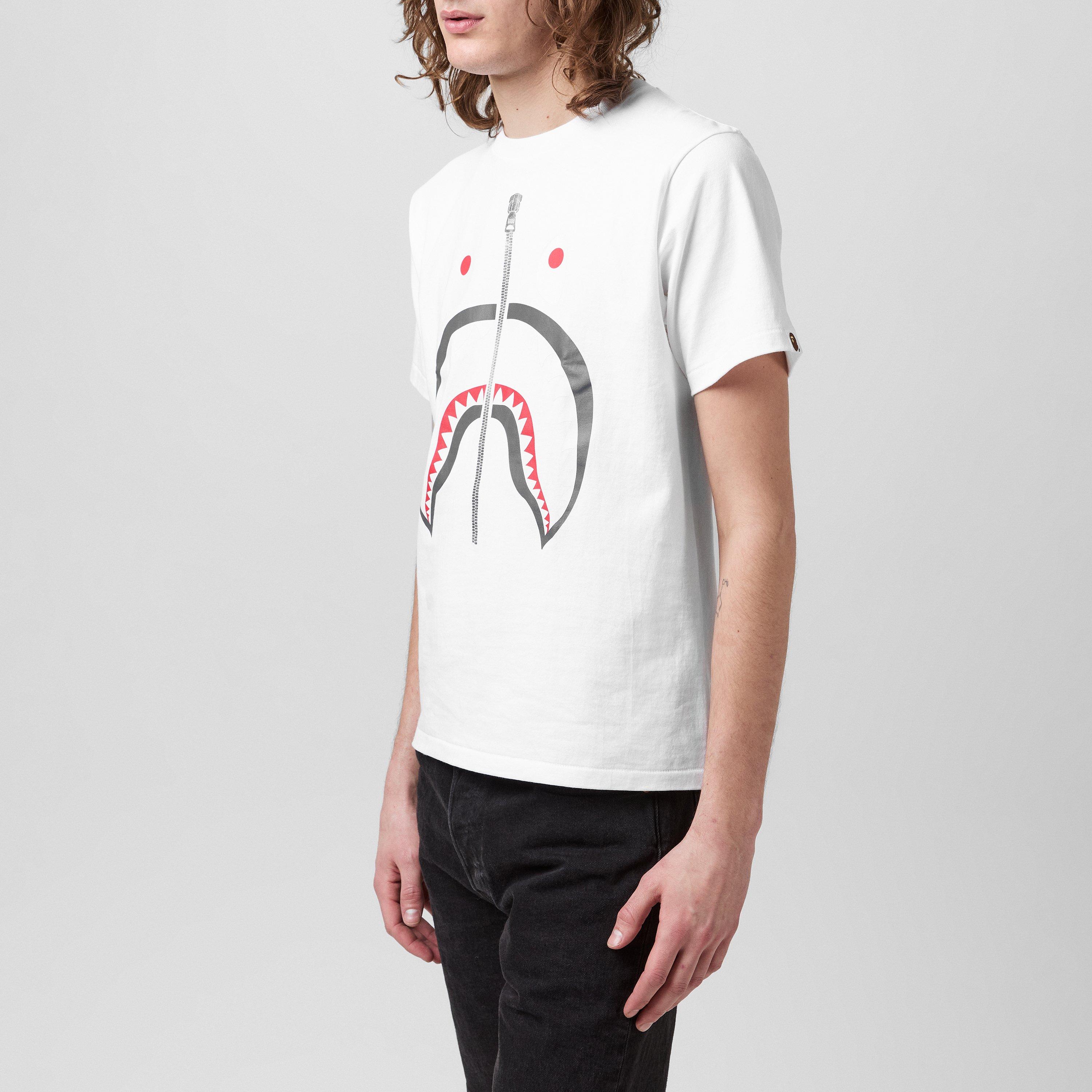 White - A Bathing Ape - Shark T-Shirt - 6