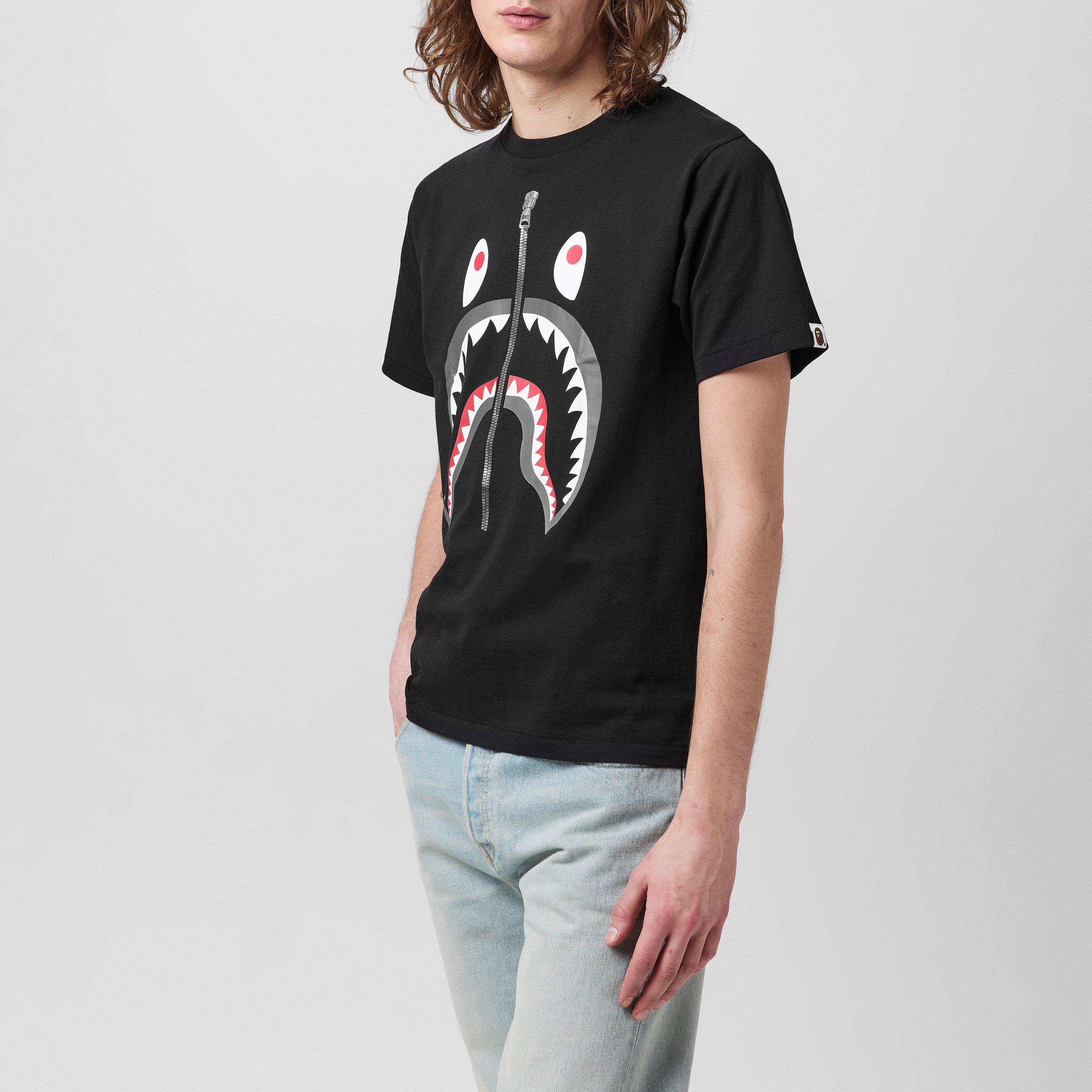 Black - A Bathing Ape - Shark T-Shirt - 2
