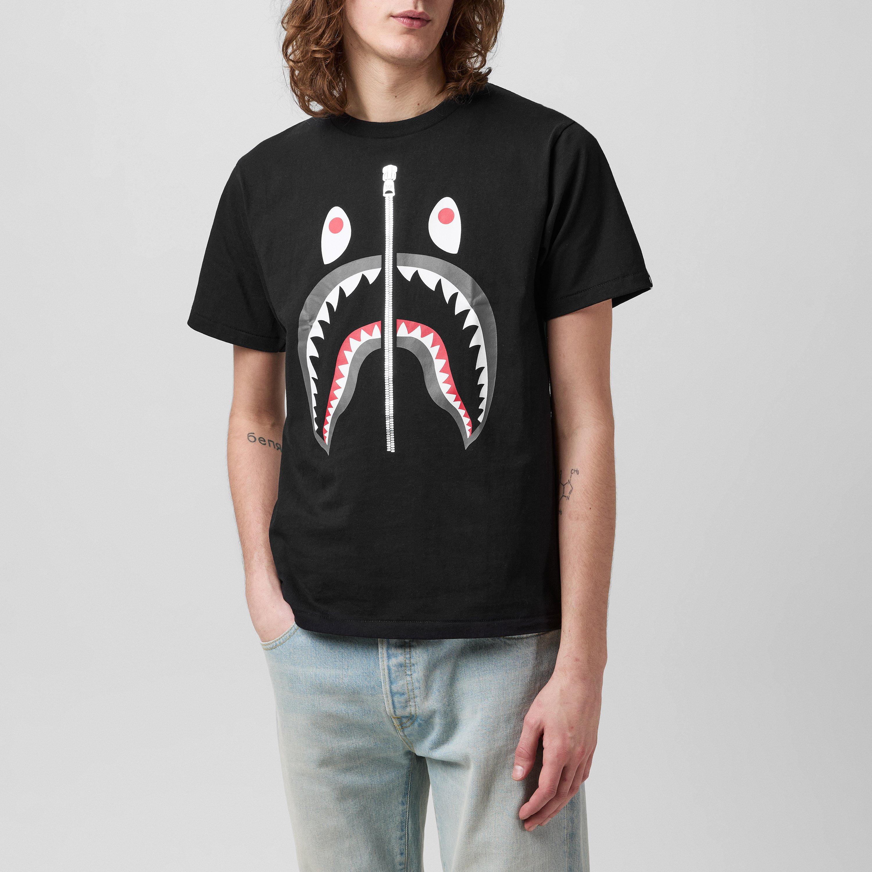 Black - A Bathing Ape - Shark T-Shirt - 3