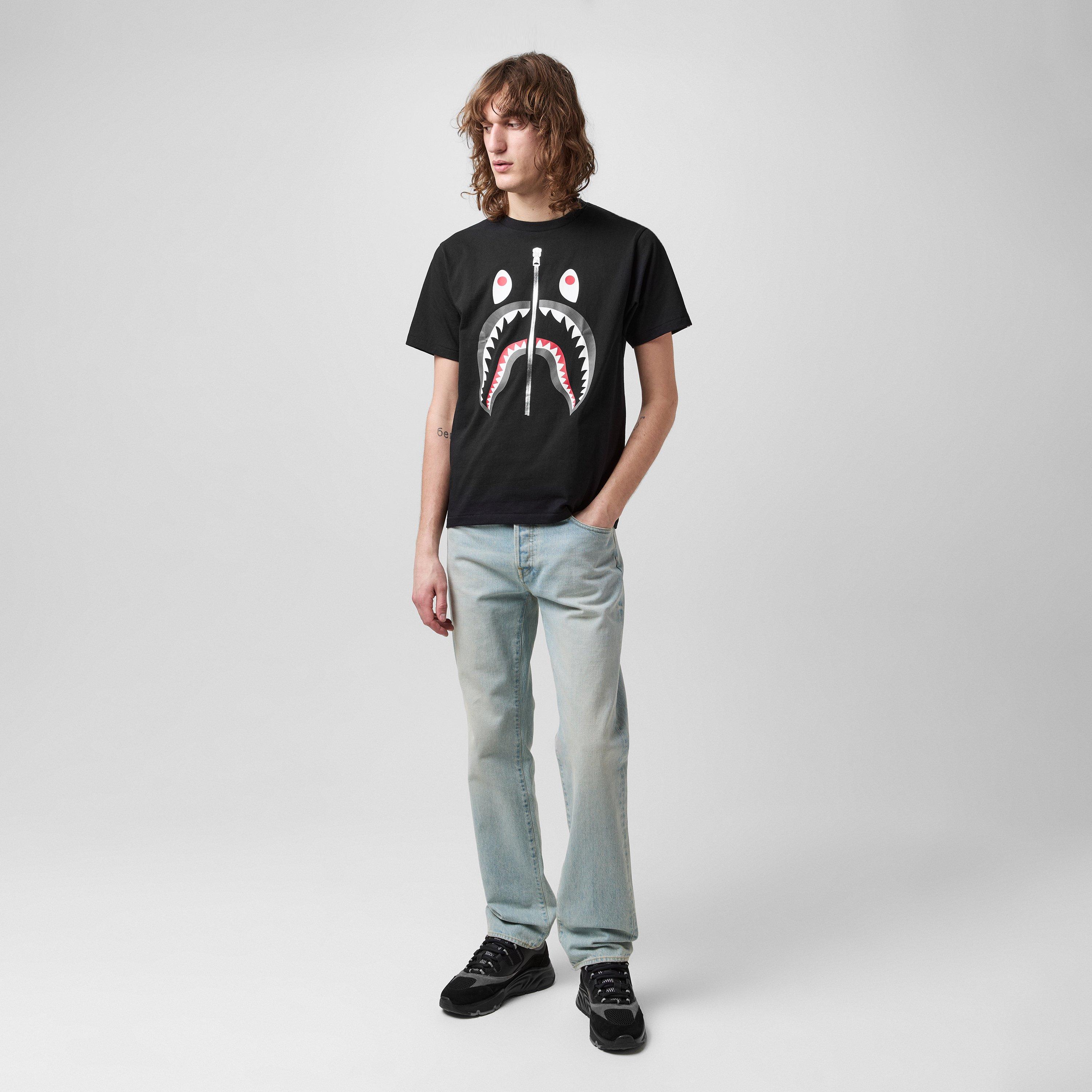 Black - A Bathing Ape - Shark T-Shirt - 6