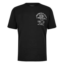 Replay Motorcycle Stuff Regular Fit T Shirt