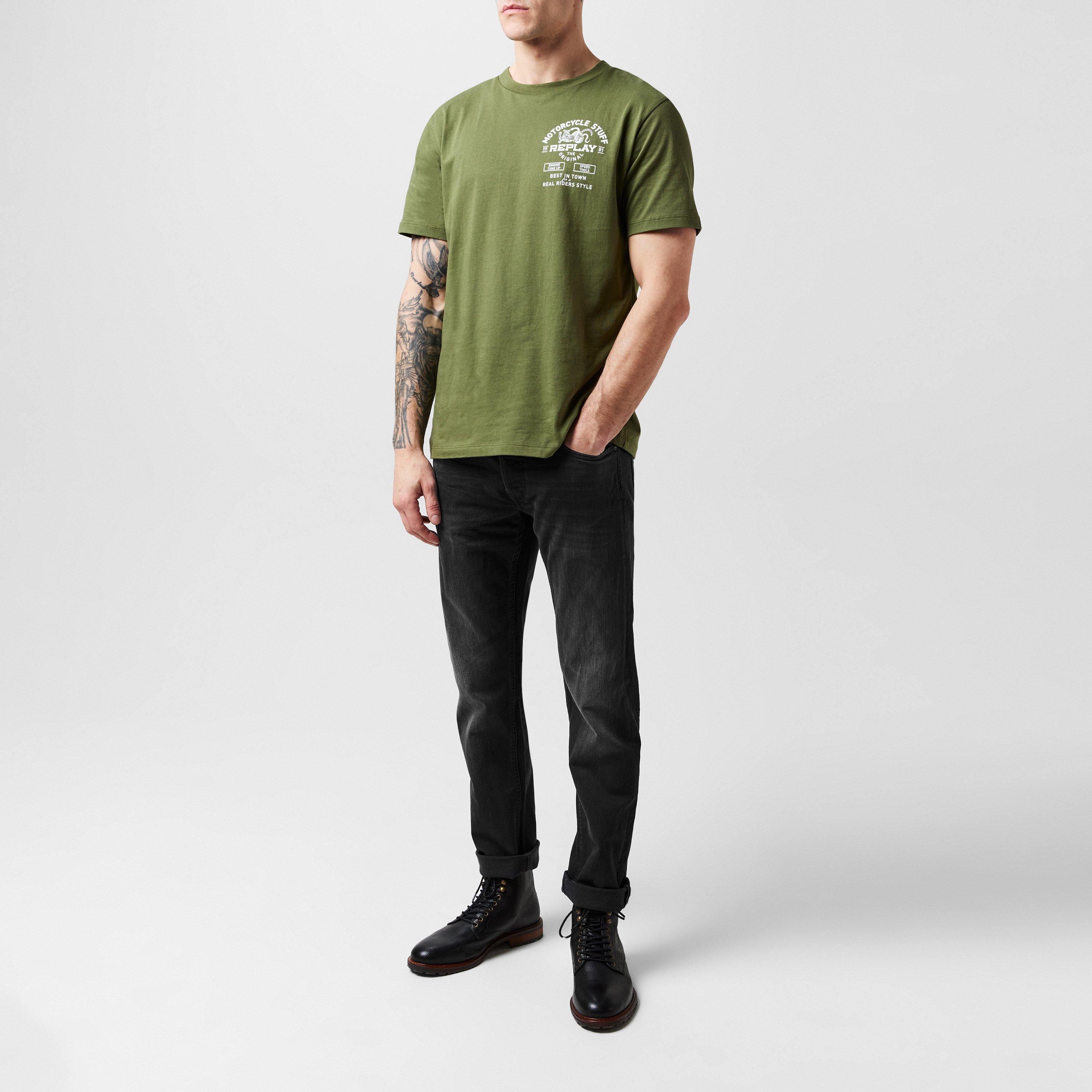 【REPLAY】★Motorcycle Stuff Regular Fit T-Shirt★ Replay | Motorcycle Stuff Regular Fit T-Shirt | Regular Fit