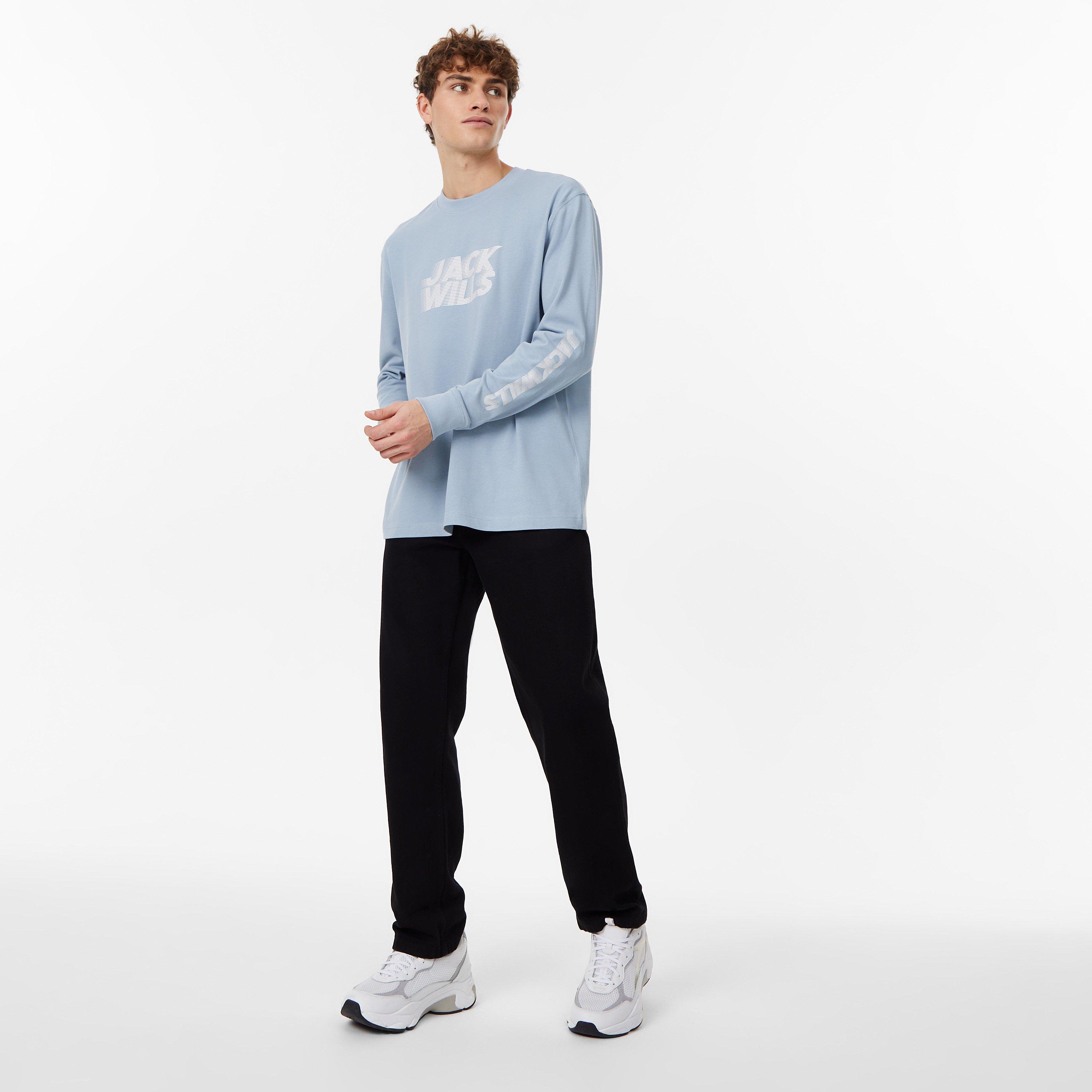 Powder Blue - Jack Wills - Long Sleeve Graphic T-Shirt - 4