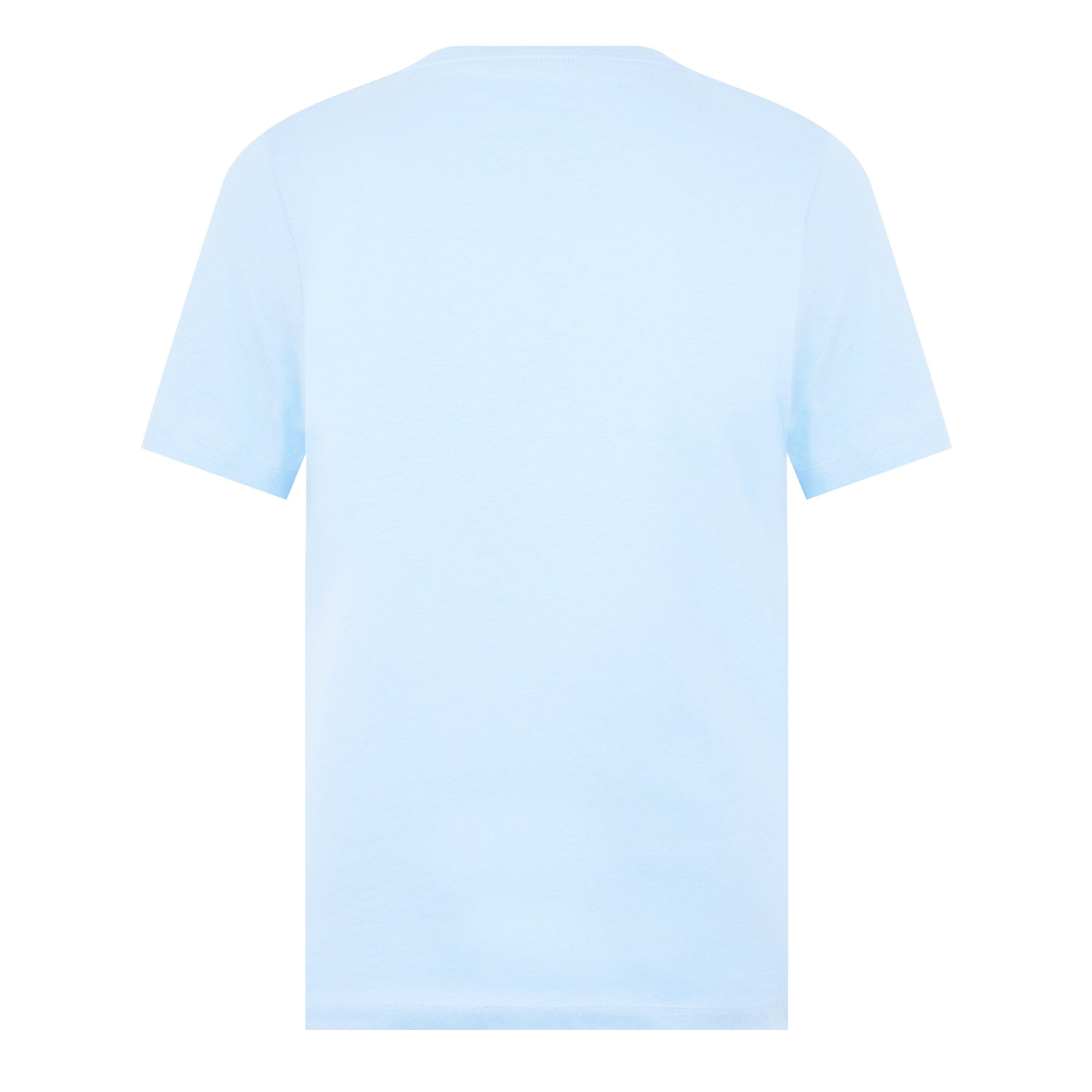 Blue - Versace - Men's Logo Regular Fit T-Shirt - 8