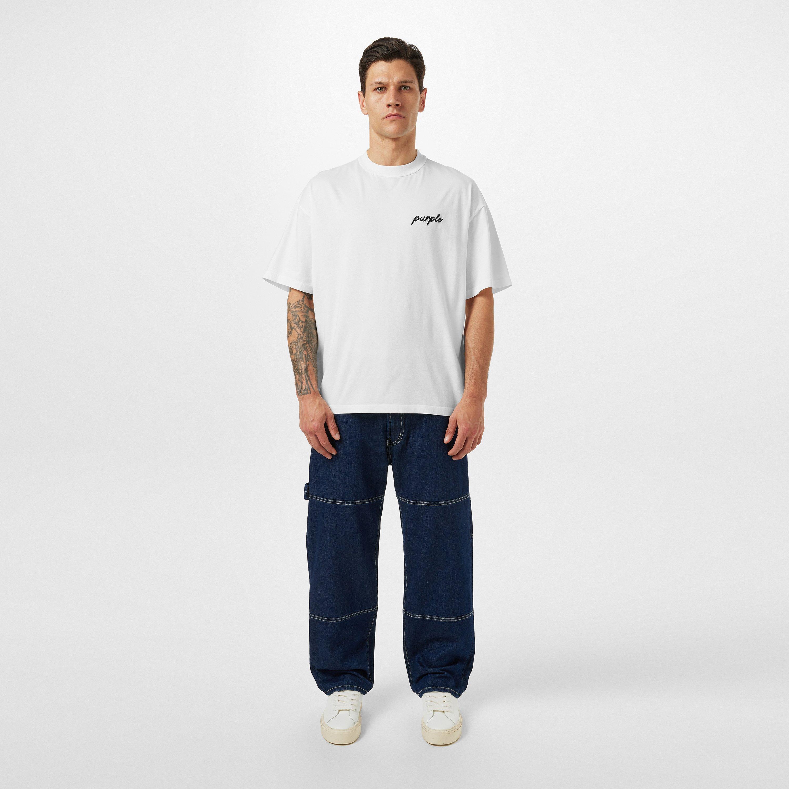 Off White - Purple Brand - Men's Oversized T-Shirt - 4