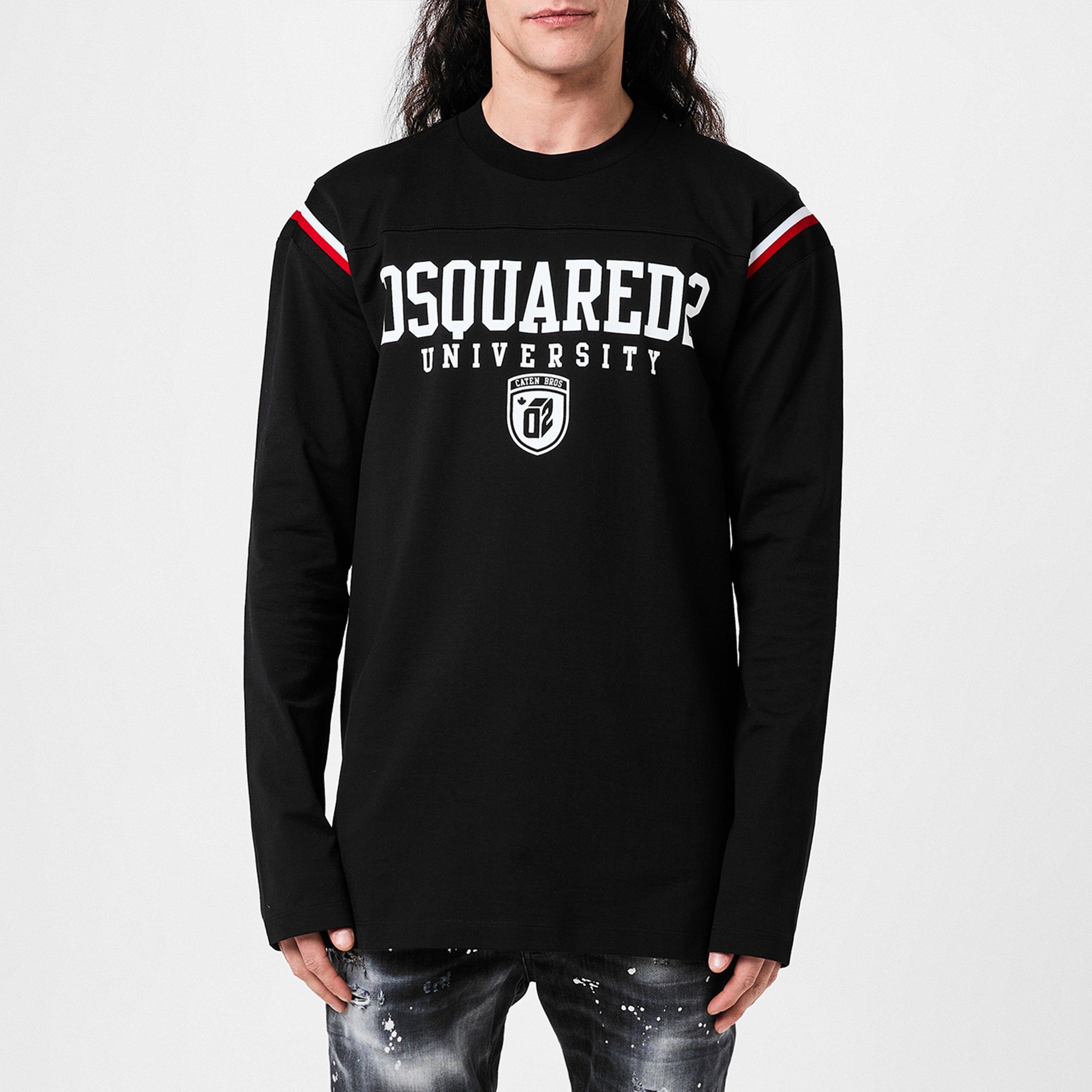 Black - DSquared2 - Varsity Logo T-Shirt - 3