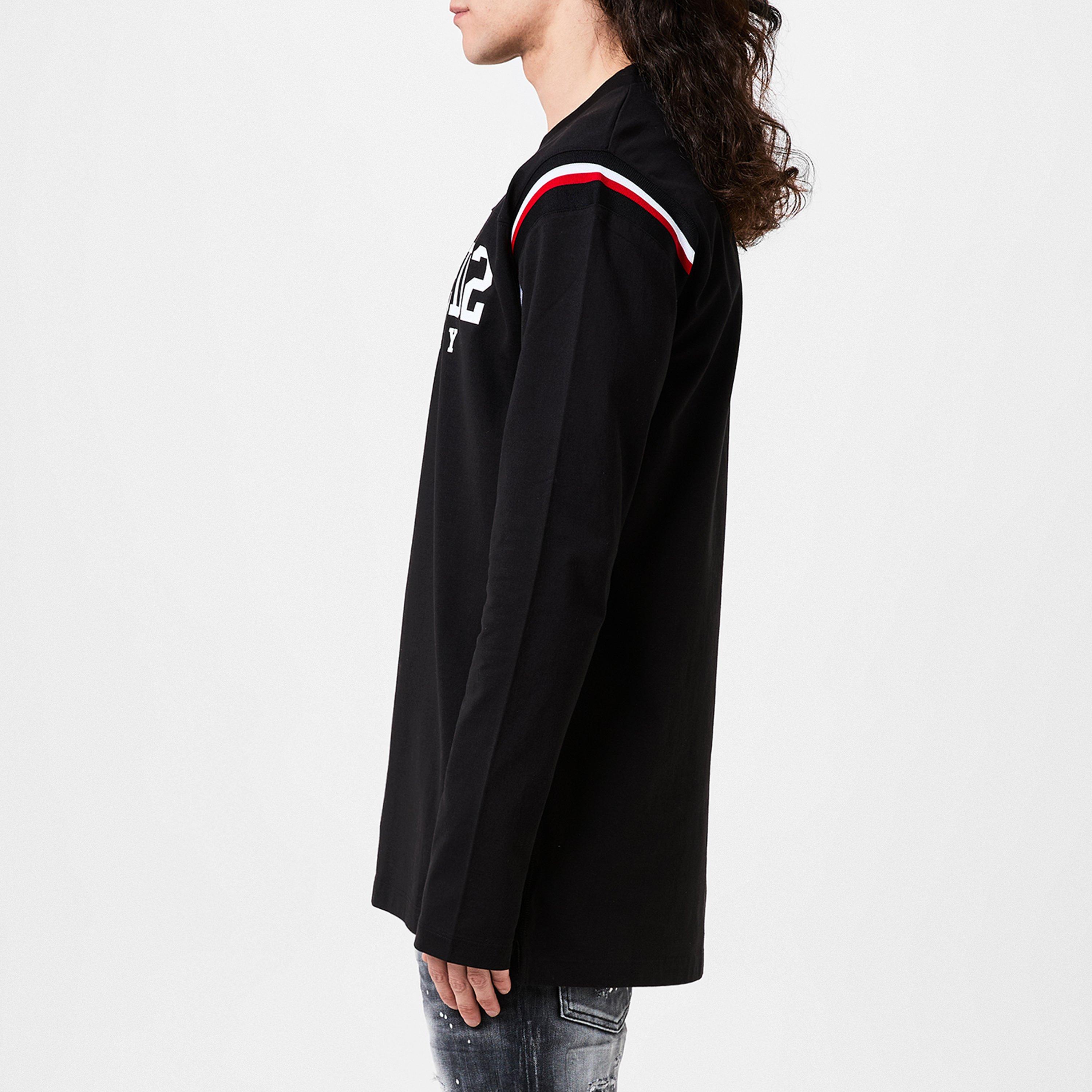 Black - DSquared2 - Varsity Logo T-Shirt - 5