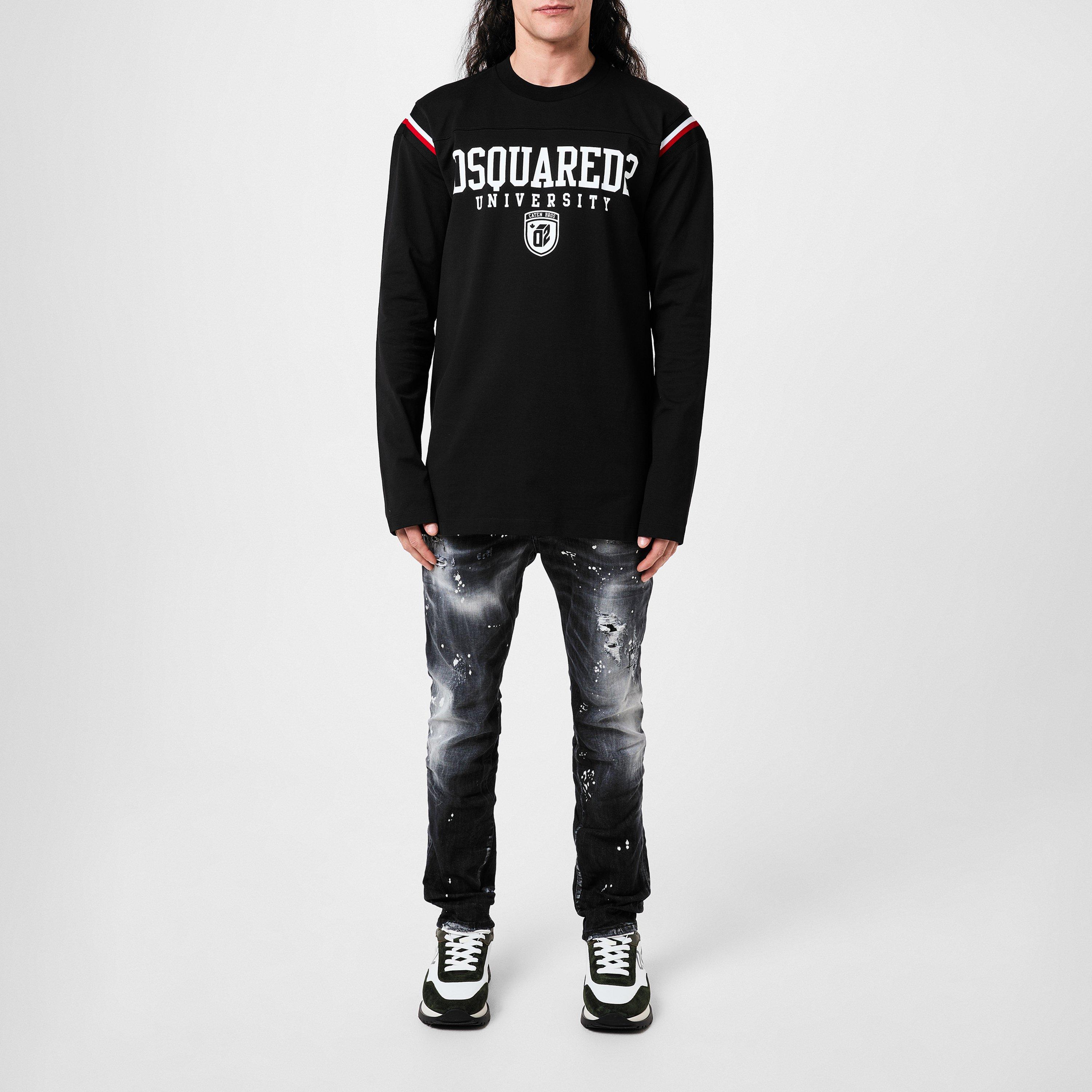 Black - DSquared2 - Varsity Logo T-Shirt - 6