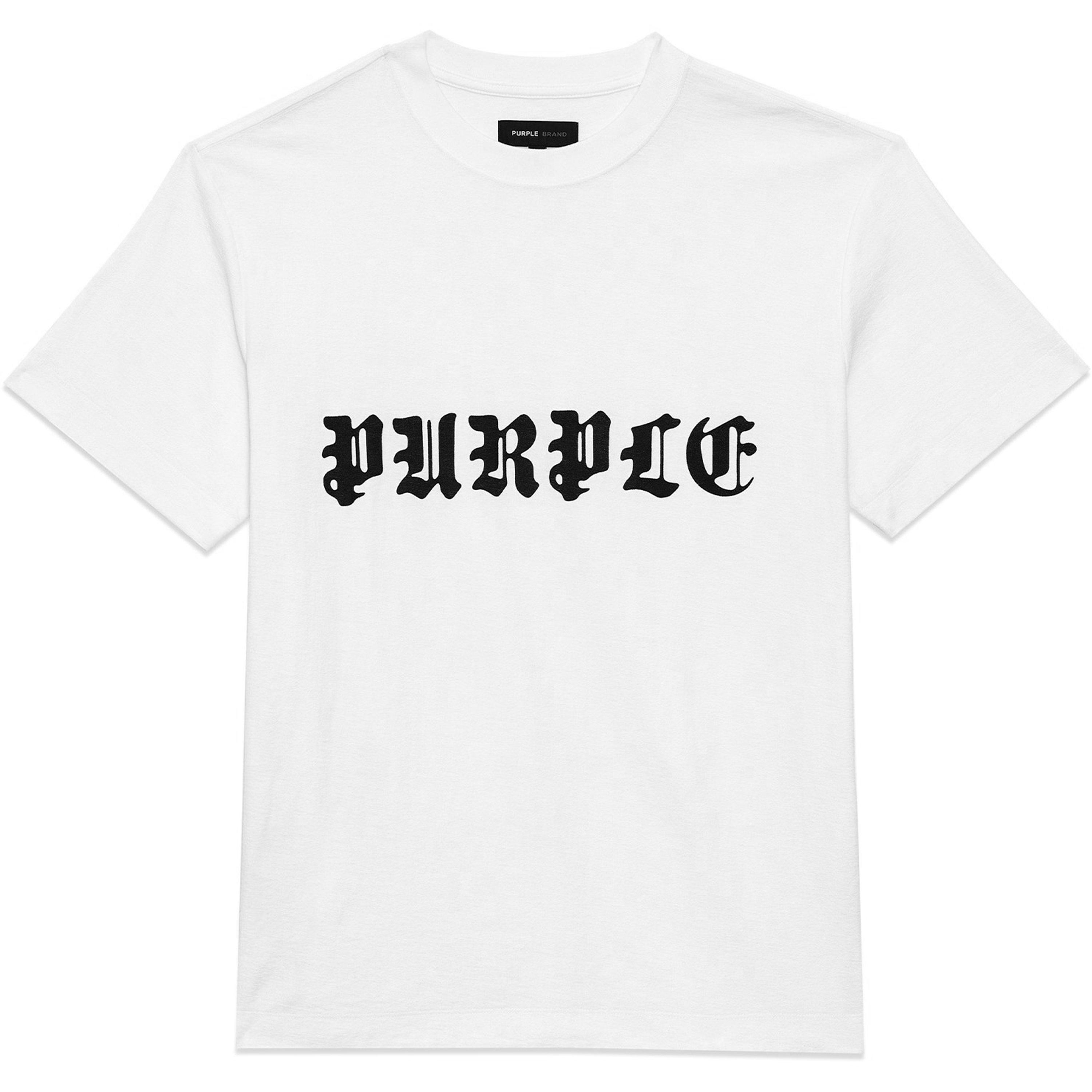 White - Purple Brand - Men's Logo Regular Fit T-Shirt - 5