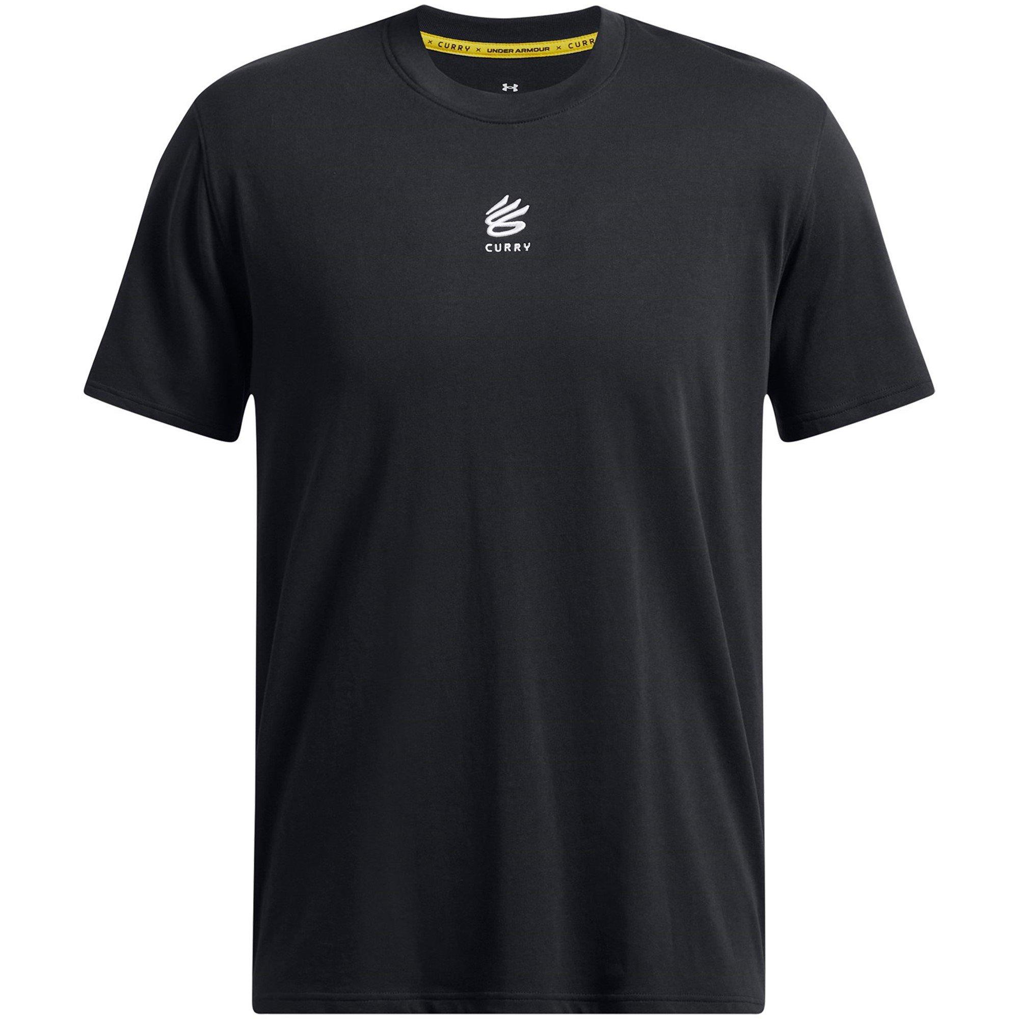 Under Armour Men's Curry Logo Heavyweight T-Shirt - Black/White - M