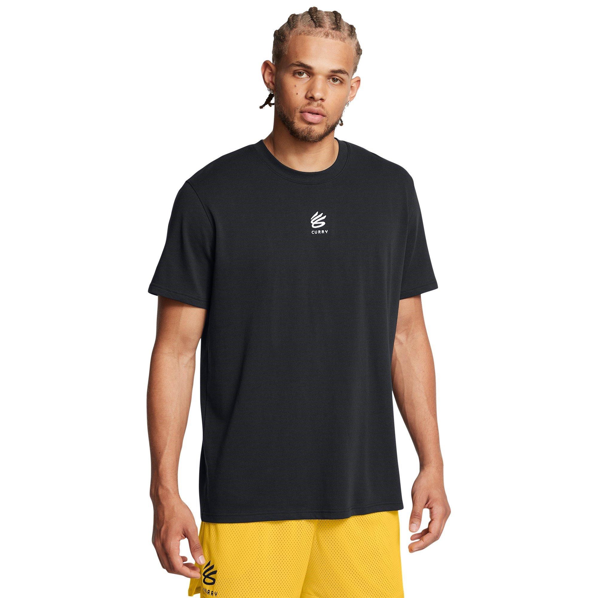 Black/White - Under Armour - Curry Logo Heavyweight T-Shirt Mens - 3
