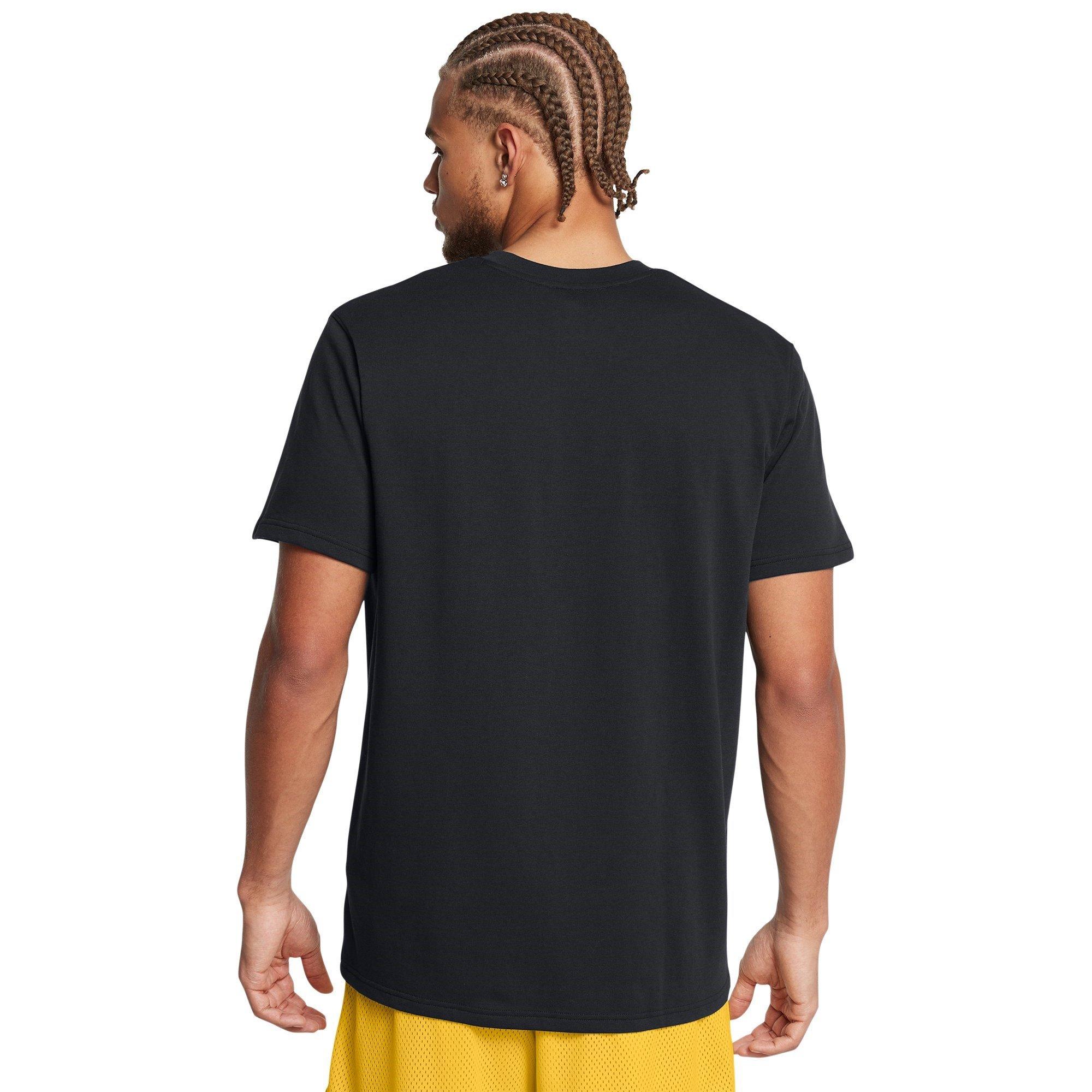 Black/White - Under Armour - Curry Logo Heavyweight T-Shirt Mens - 4