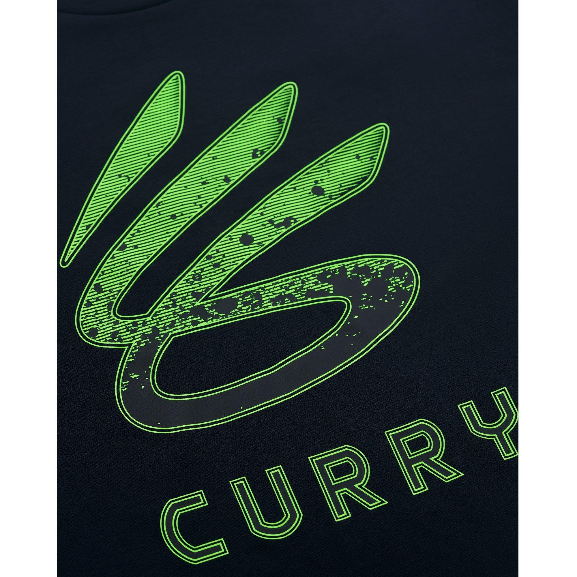 Black/Green - Under Armour - Curry Logo Trend T-Shirt Mens - 6