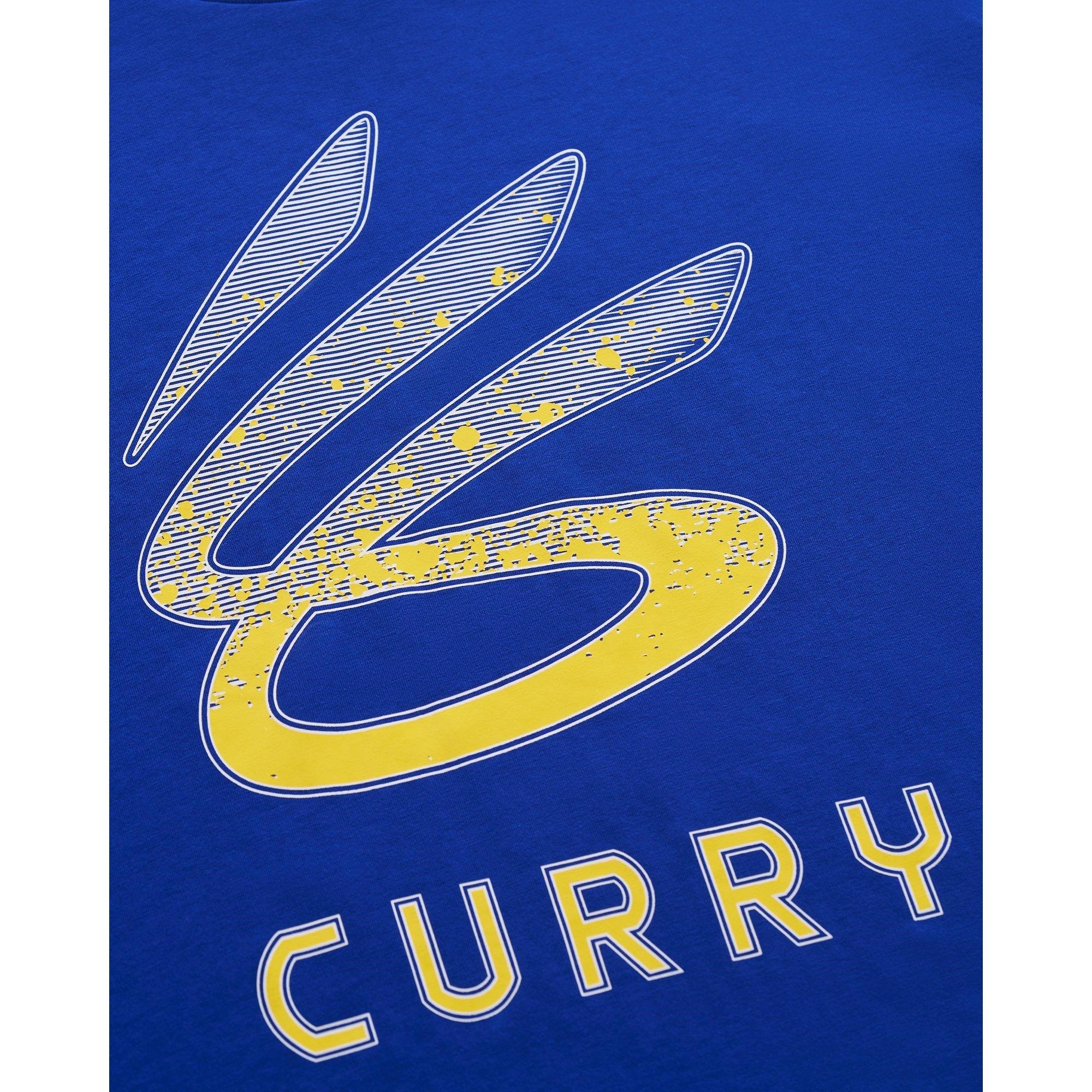 Blau/Weiß/Gelb - Under Armour - Curry Logo Trend T-Shirt Mens - 6
