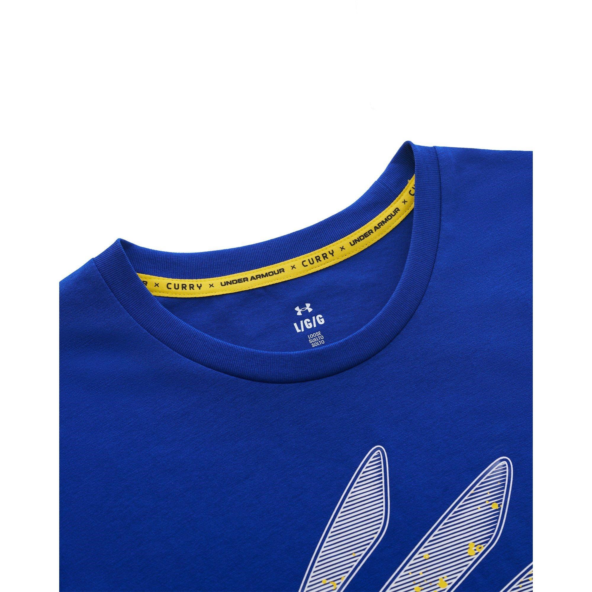 Blau/Weiß/Gelb - Under Armour - Curry Logo Trend T-Shirt Mens - 8