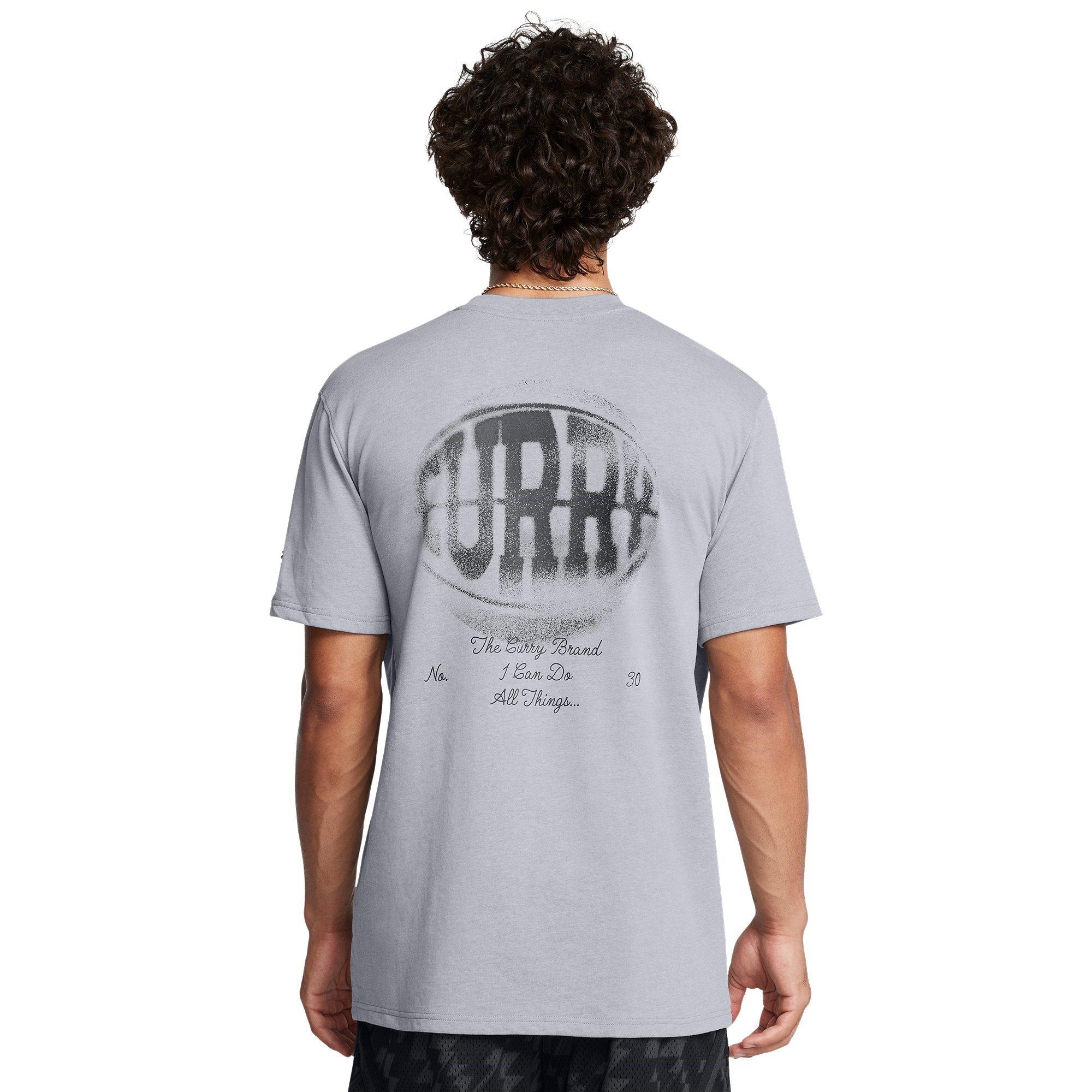 Grey/Black - Under Armour - Curry HW Verbiage 2 T-Shirt Adults - 3