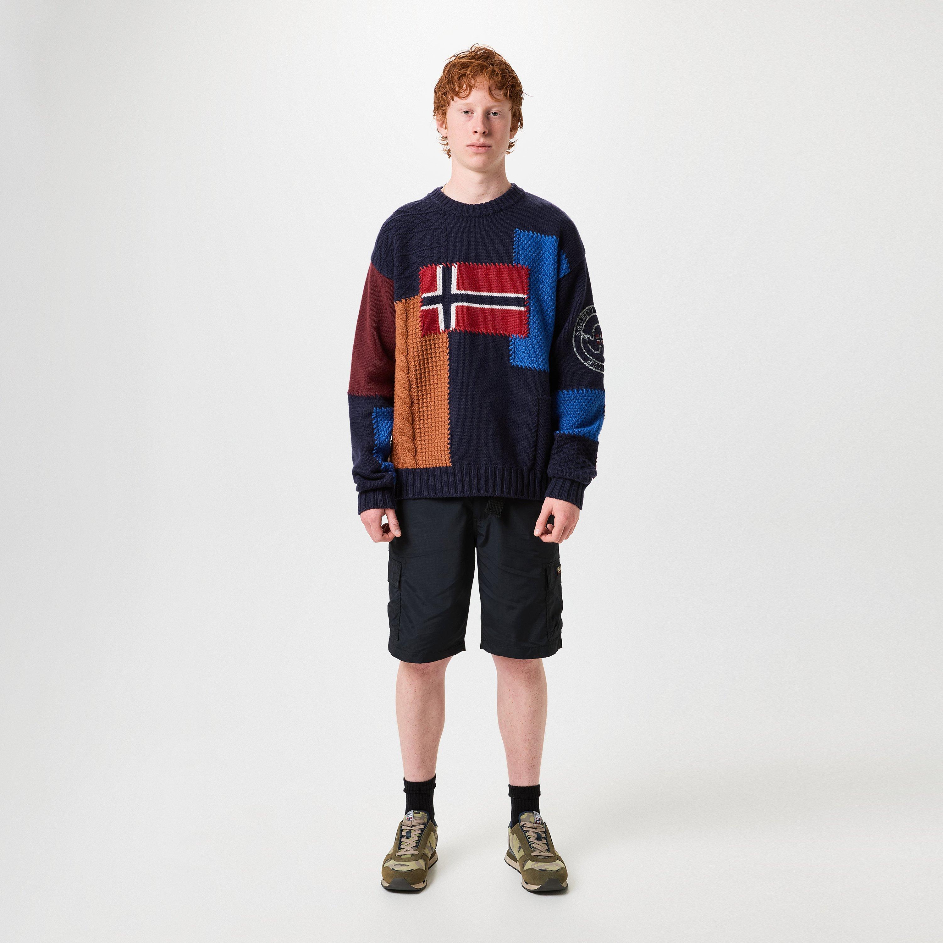 Blue MP1 - Napapijri - Patchwork Sweater - 4