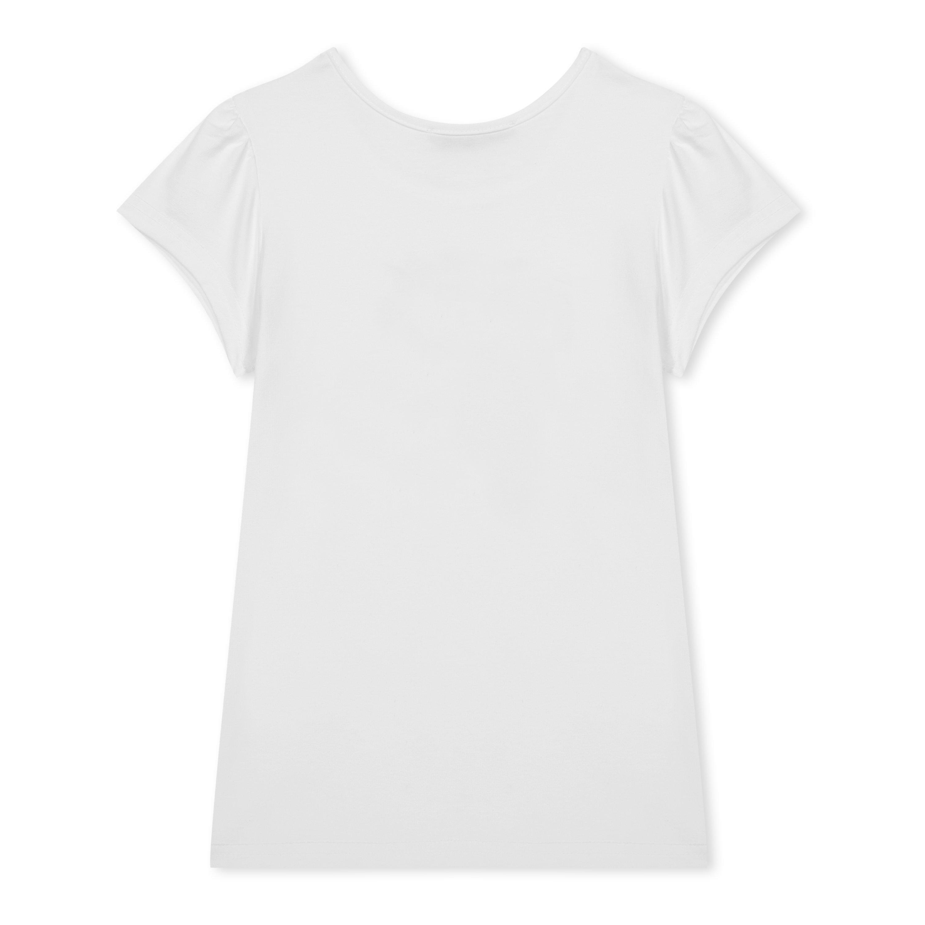 White - Balloon Chic - Kids' Pineapple Print Regular Fit T-Shirt - 2