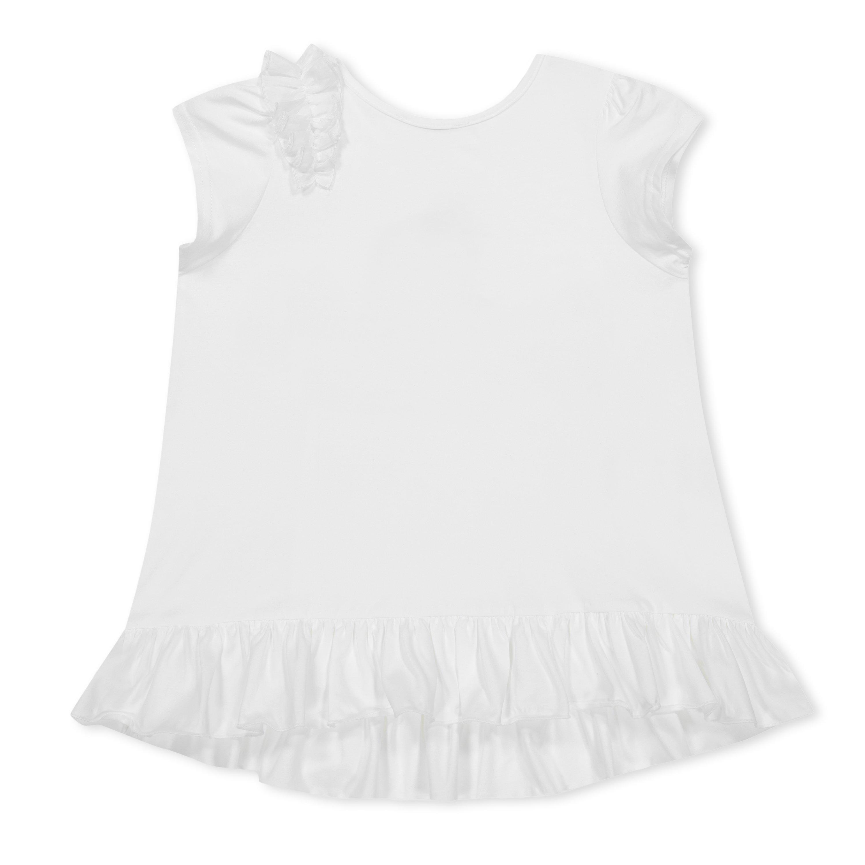 White - Balloon Chic - Kids' Flower Graphic Regular Fit T-Shirt - 2