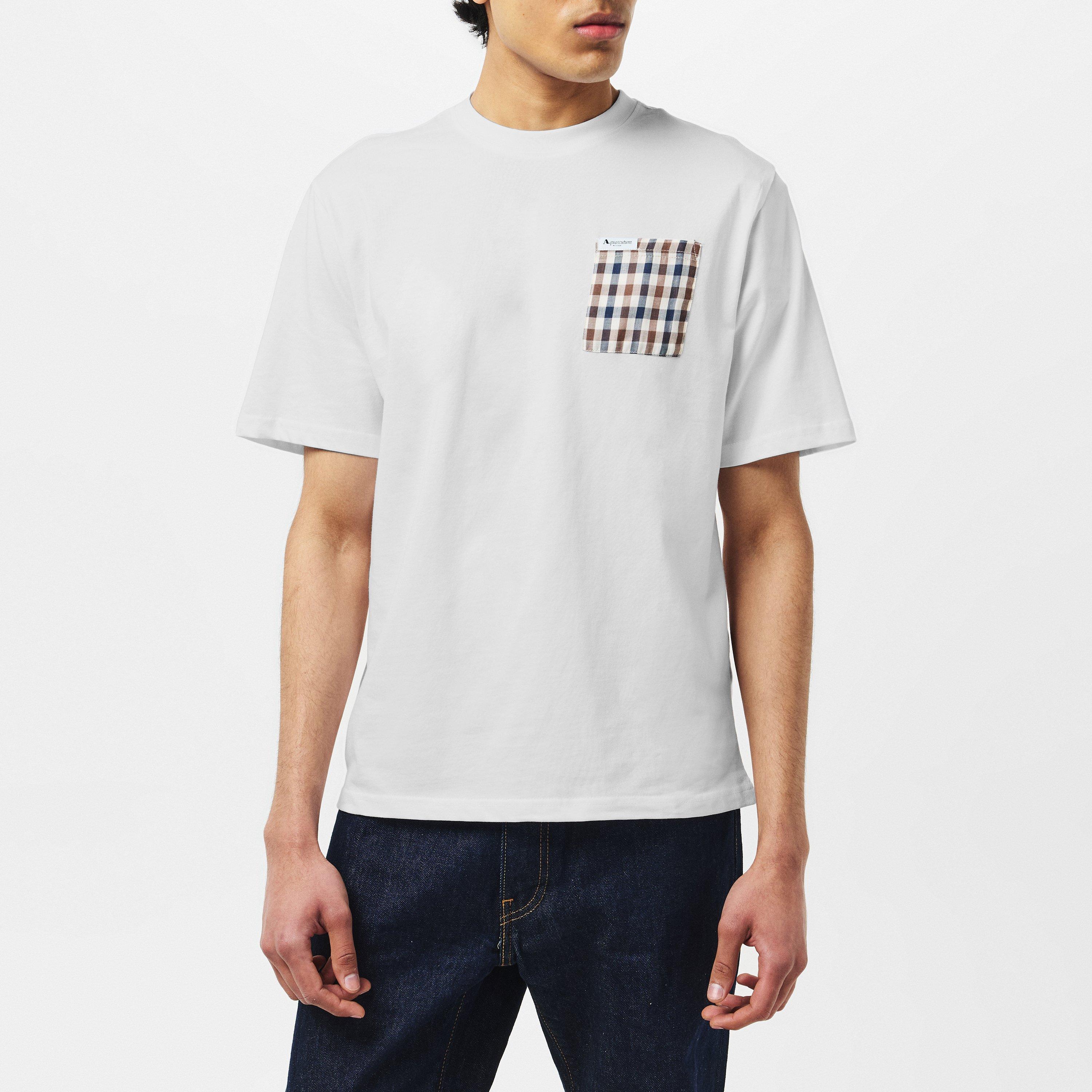 White/Check - Aquascutum - Checked T-Shirt - 3