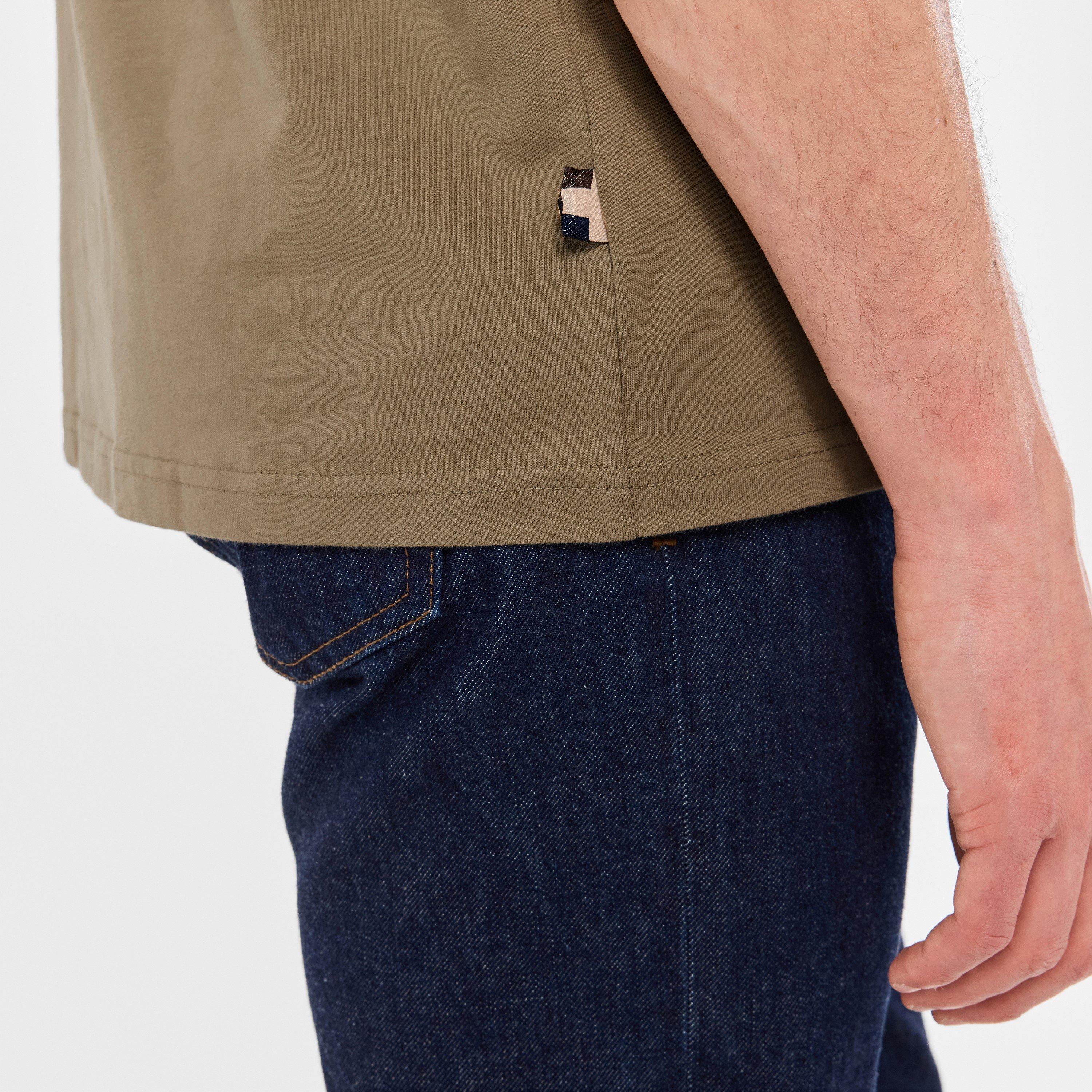 Khaki - Aquascutum - Checked T-Shirt - 5