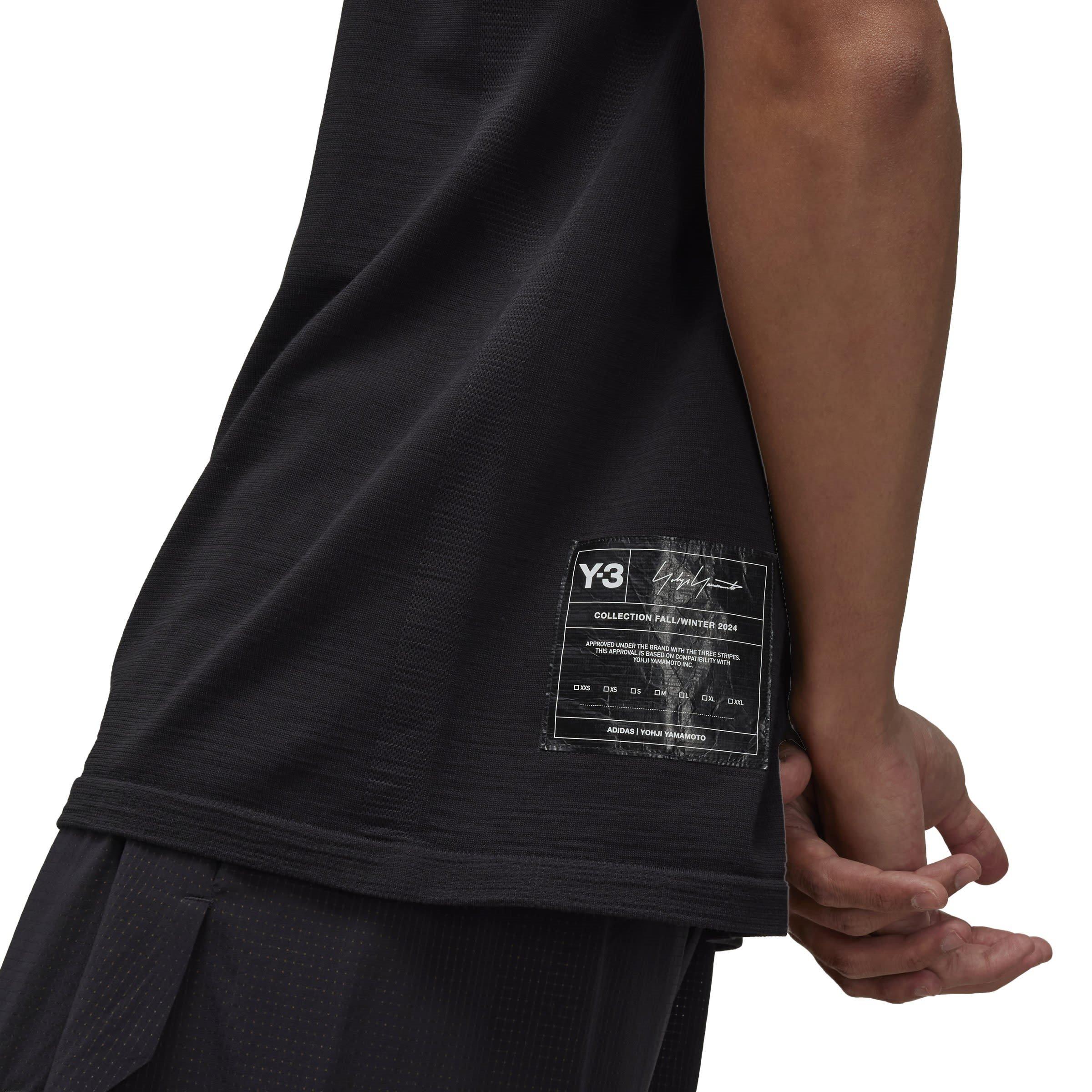 Black - Y3 - Unisex Adults Short-Sleeve Running Regular Fit T-Shirt - 6